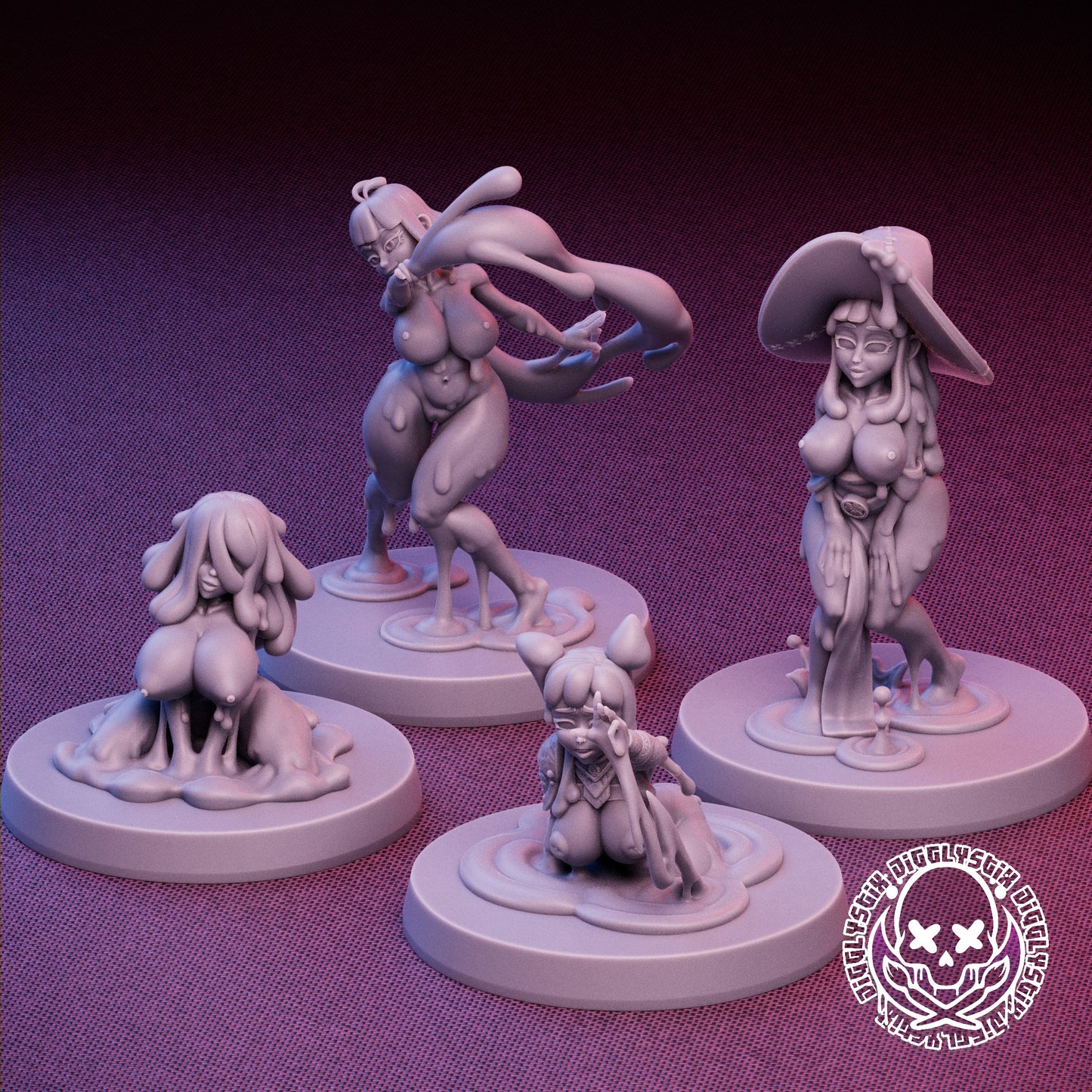 Slime Girls 3d Printed Miniatures NSFW