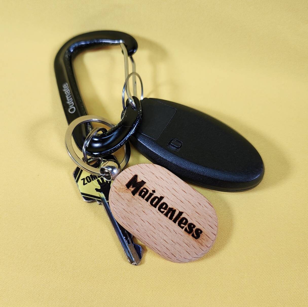 Maidenless Wood Keychain