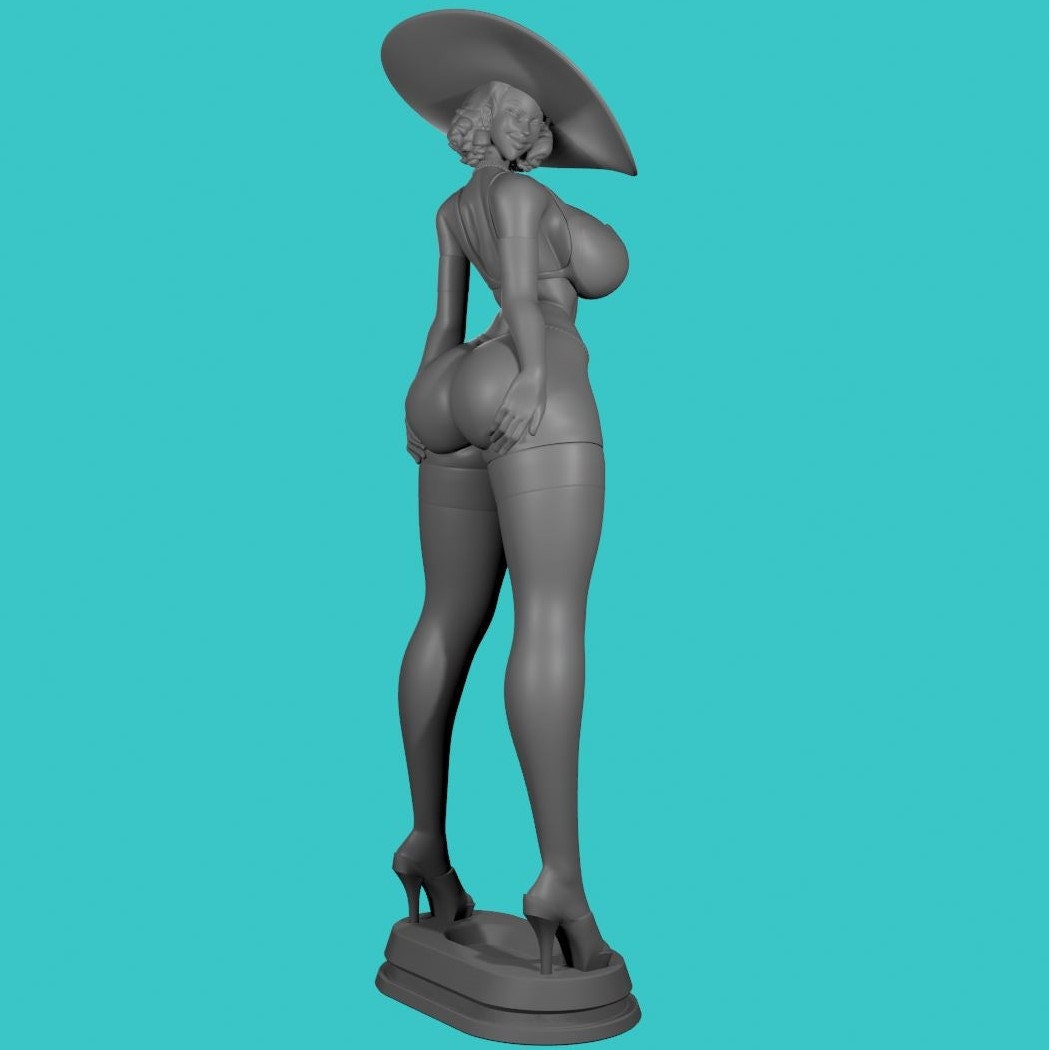 Big Lady Pinup 3d Printed Model Kit
