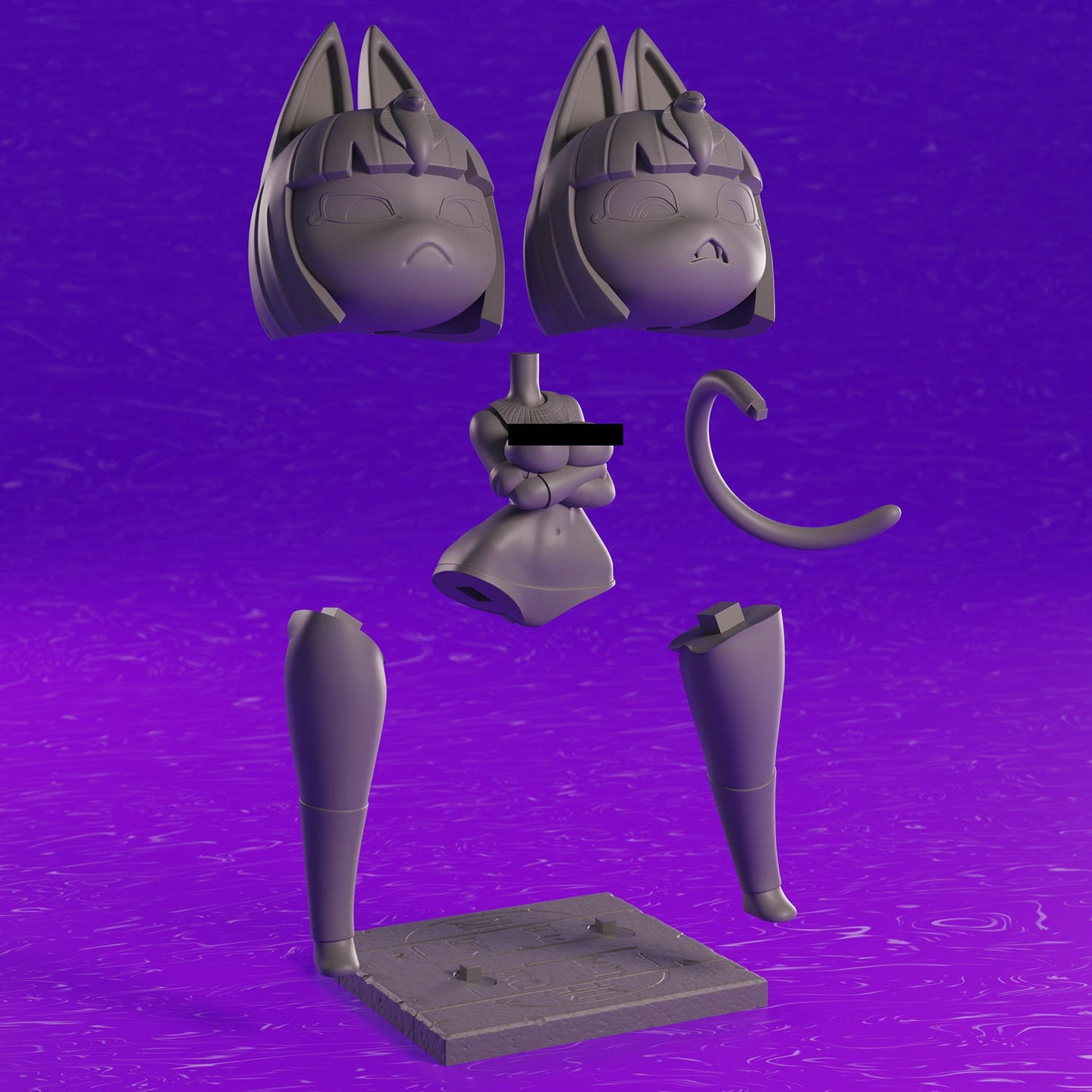 Dancing Cat 3d Printed Model Kit