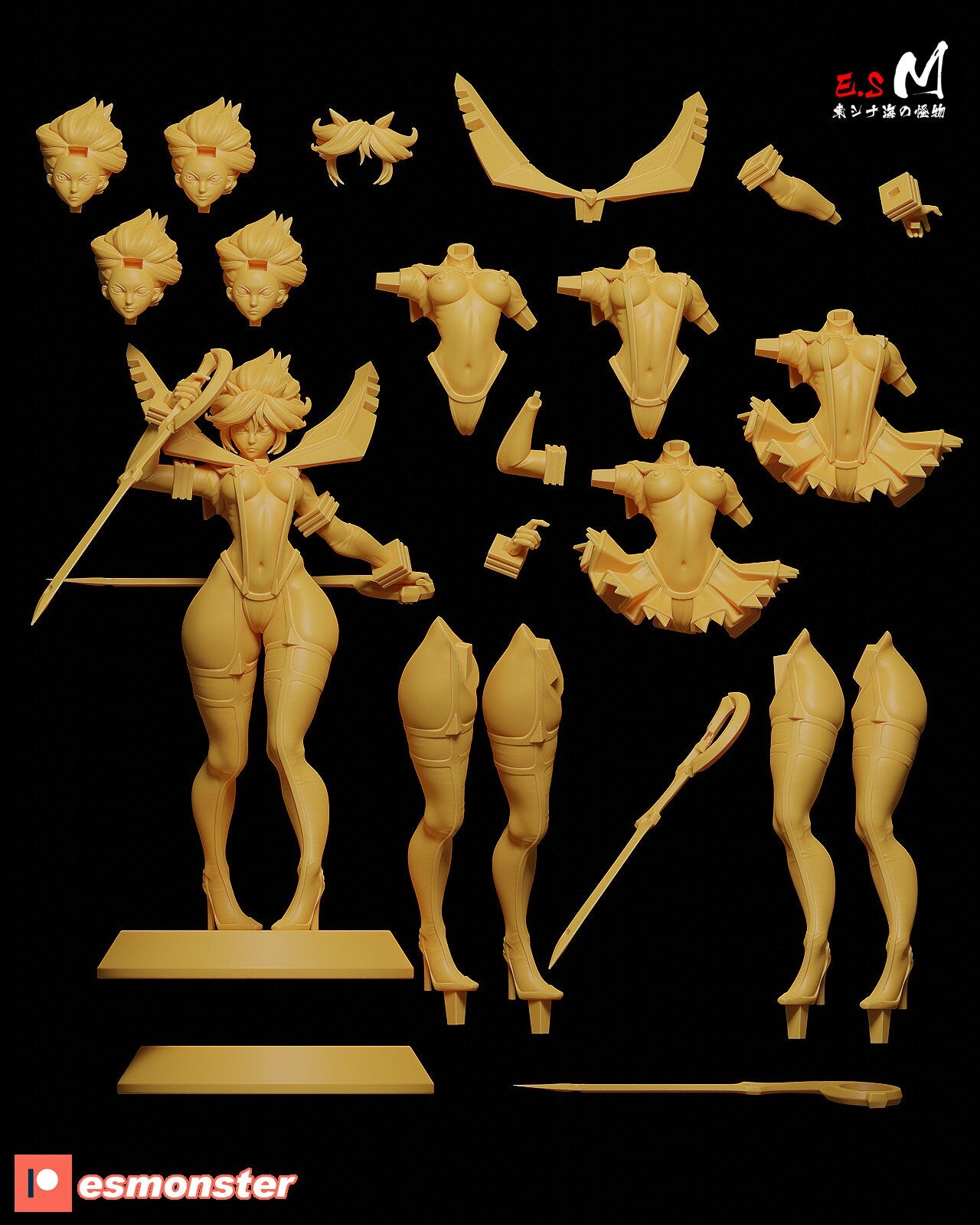 Scissor Wielder 3d Printed Model Kit