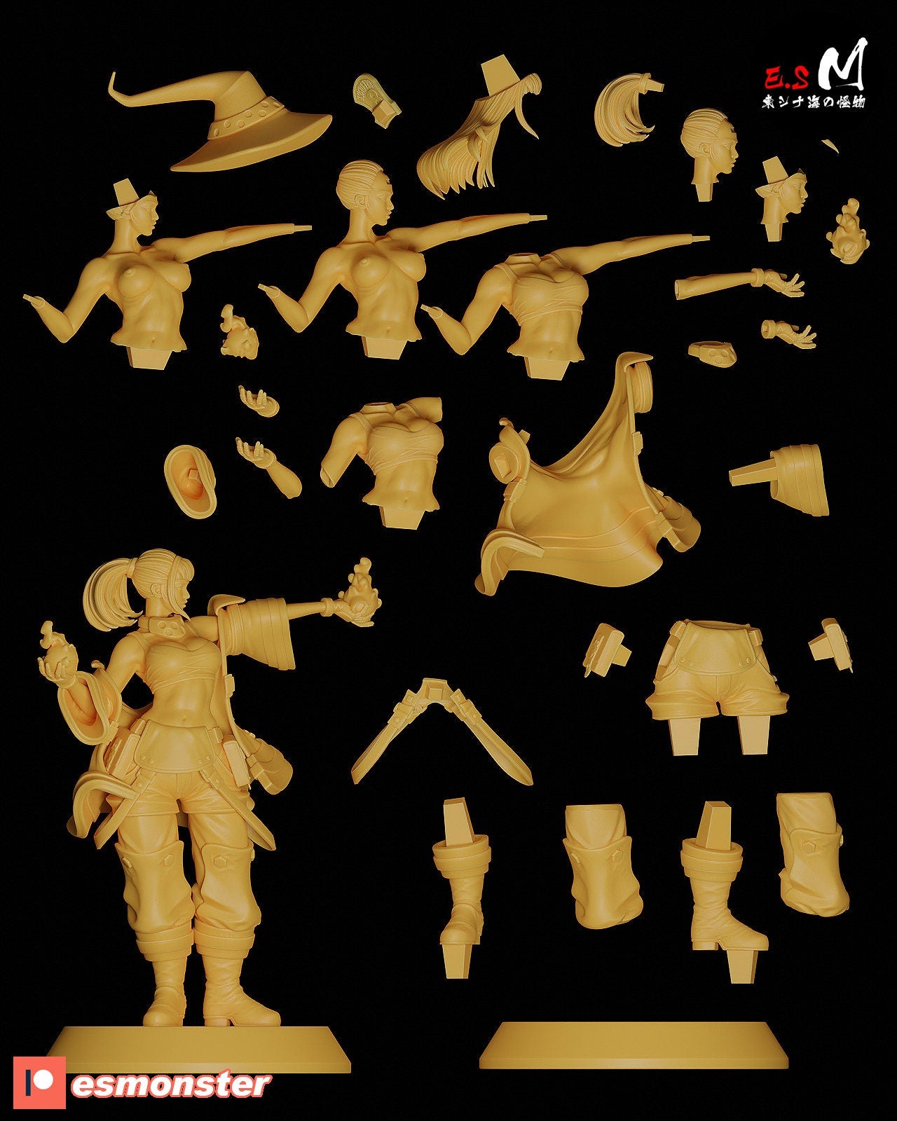 Fire Witch 3d Printed Model Kit