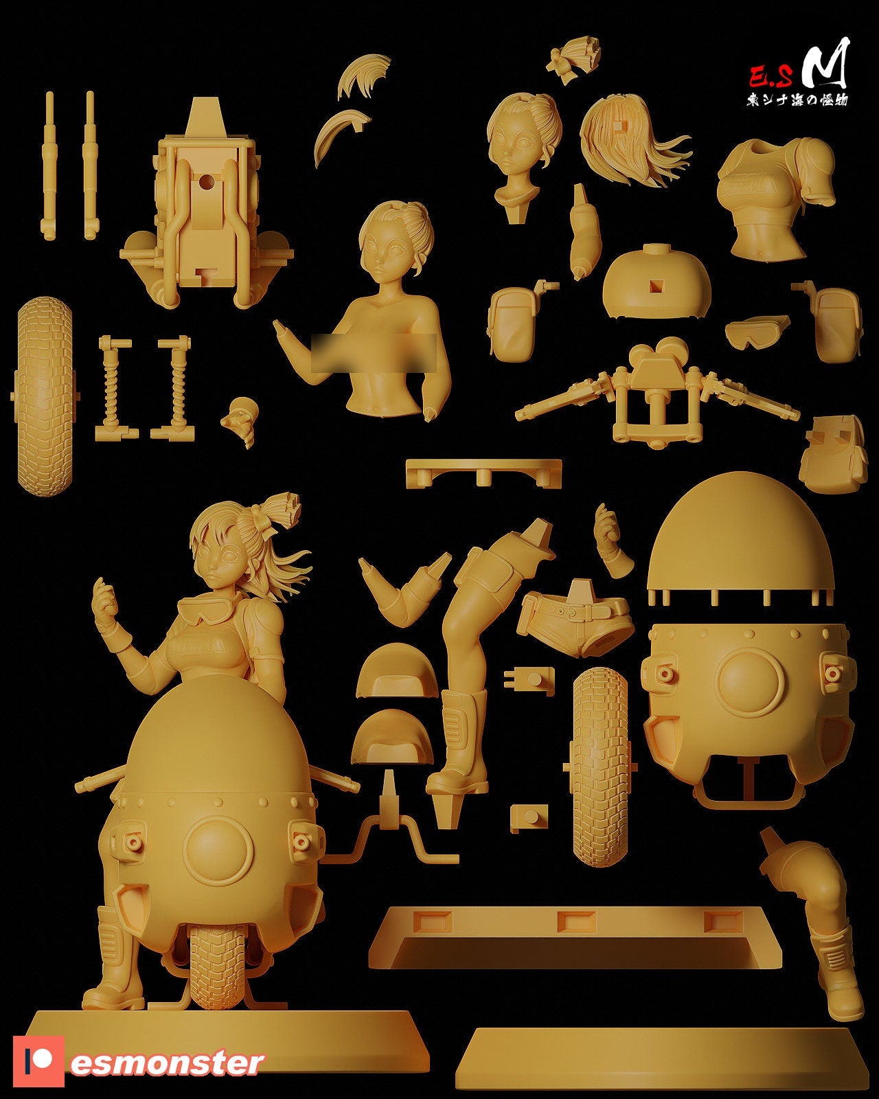 Briefs Bike Version 3d Printed Model Kit