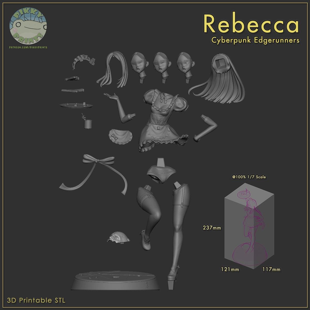 Maid Becca 3d Printed Model Kit