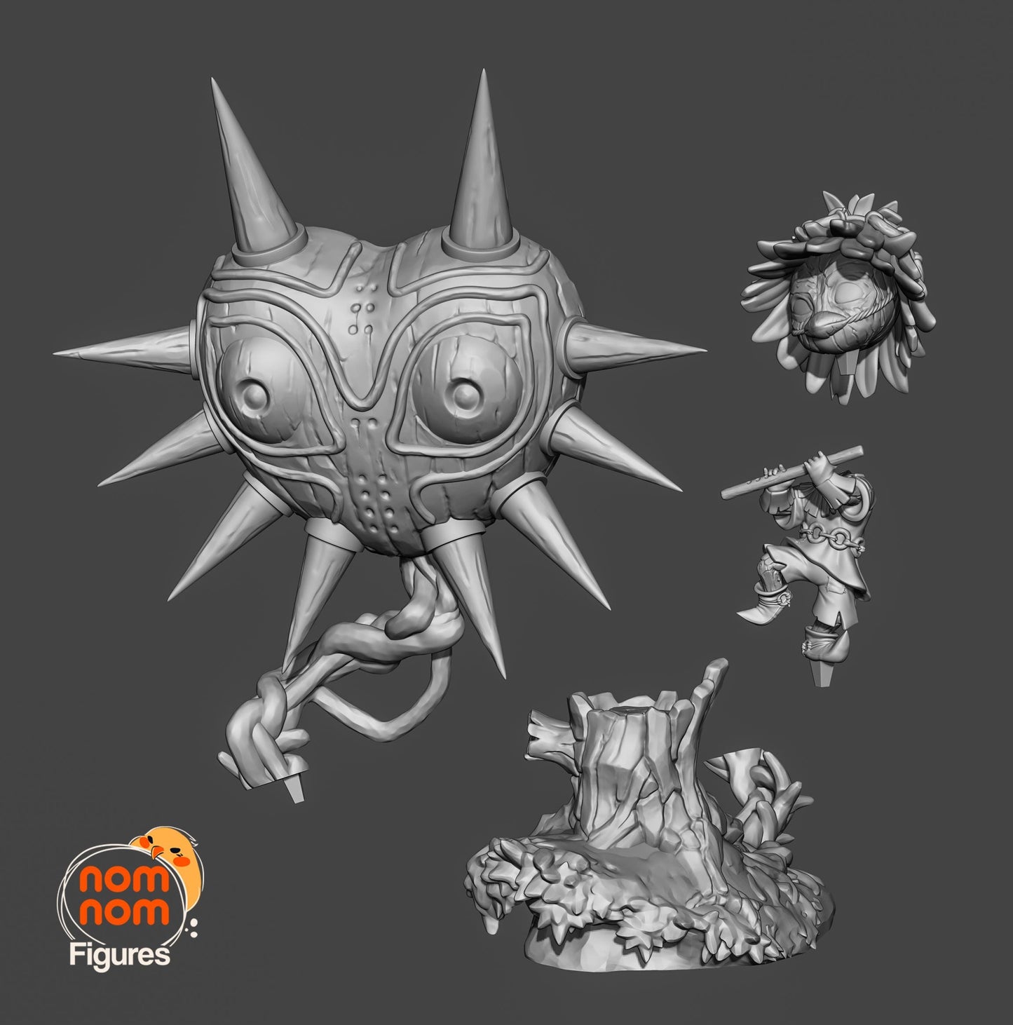 Skull Kid 3d Printed Model Kit
