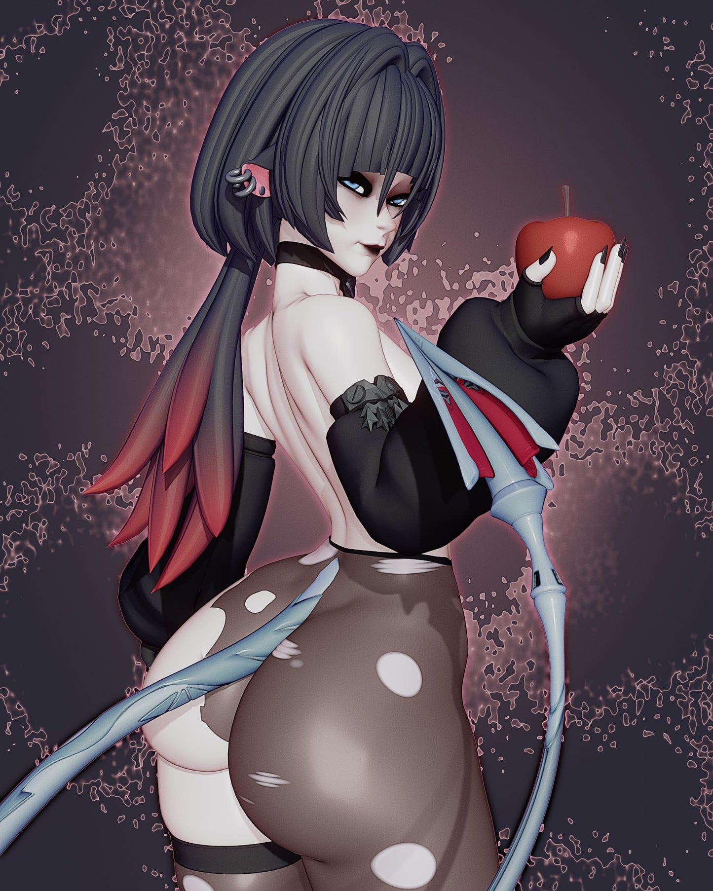 Goth Jane Doe 3d Printed Pinup Model Kit NSFW