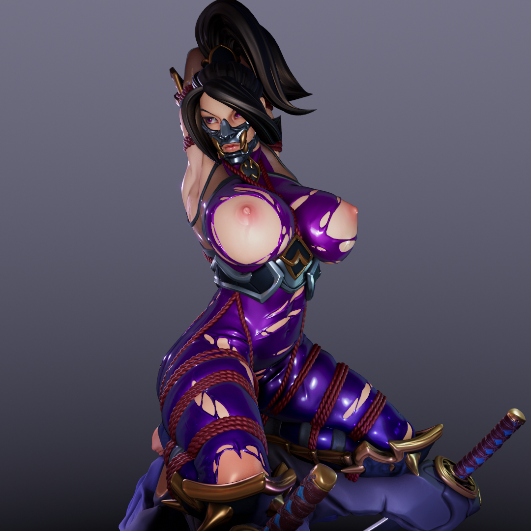 Shibari Ninja 3d Printed Model NSFW