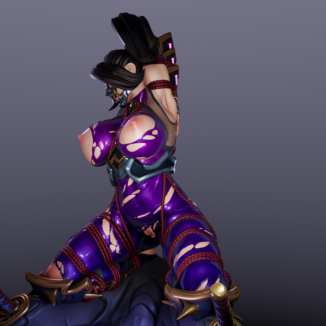 Shibari Ninja 3d Printed Model NSFW