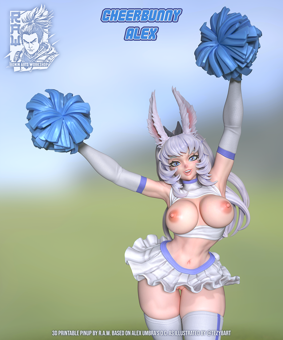 Cheer Bunny Pinup 3d Printed Model Kit NSFW