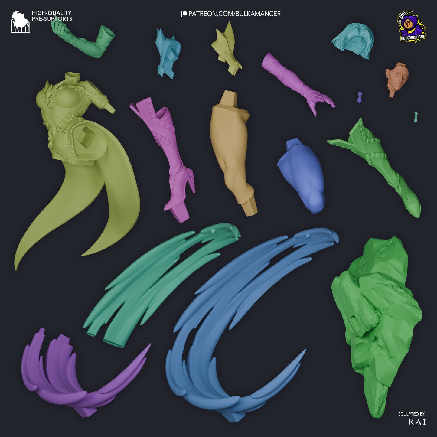 Frost Queen Emma 3d Printed Model Kit