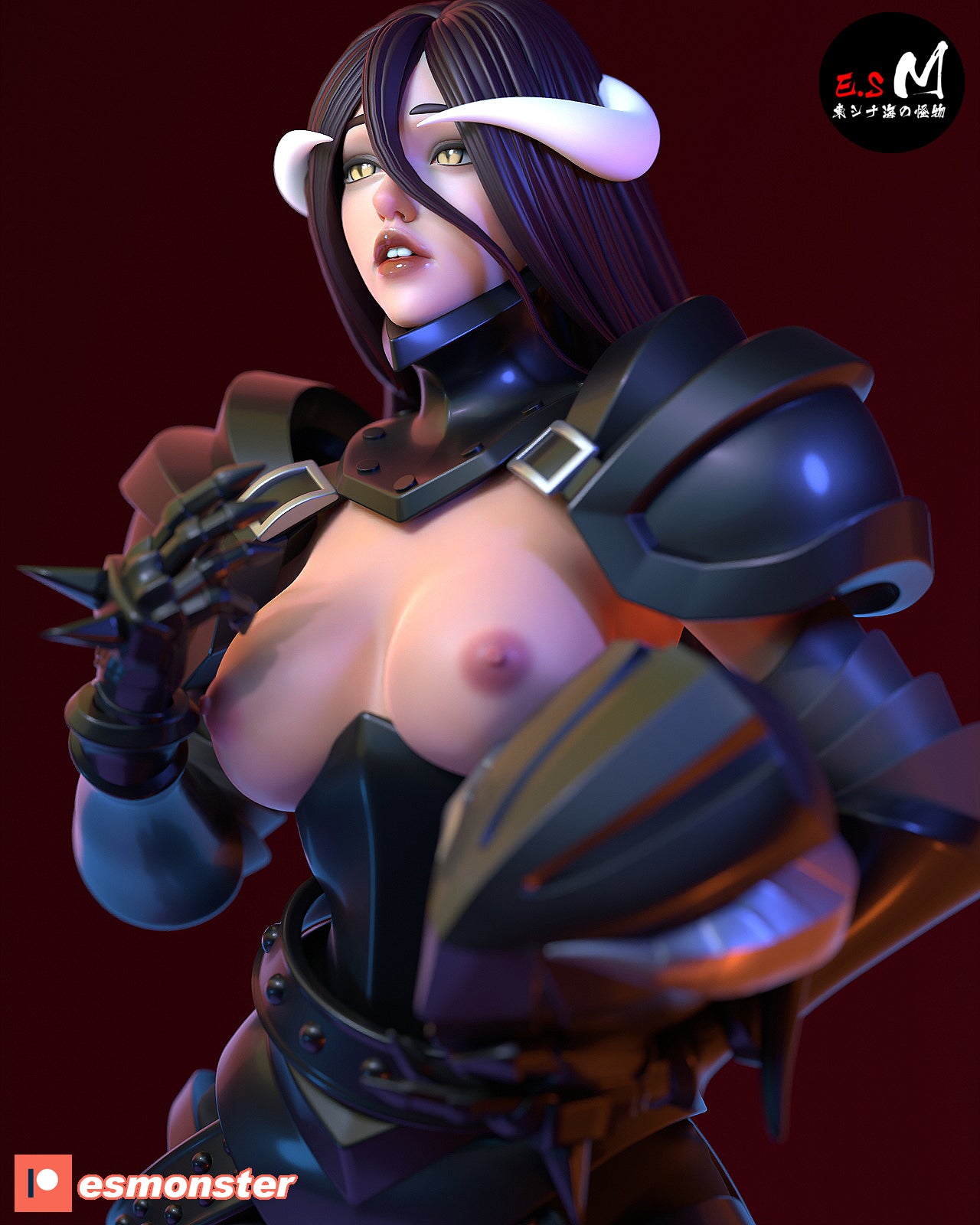 Armored Succubus 3d Printed Model Kit NSFW