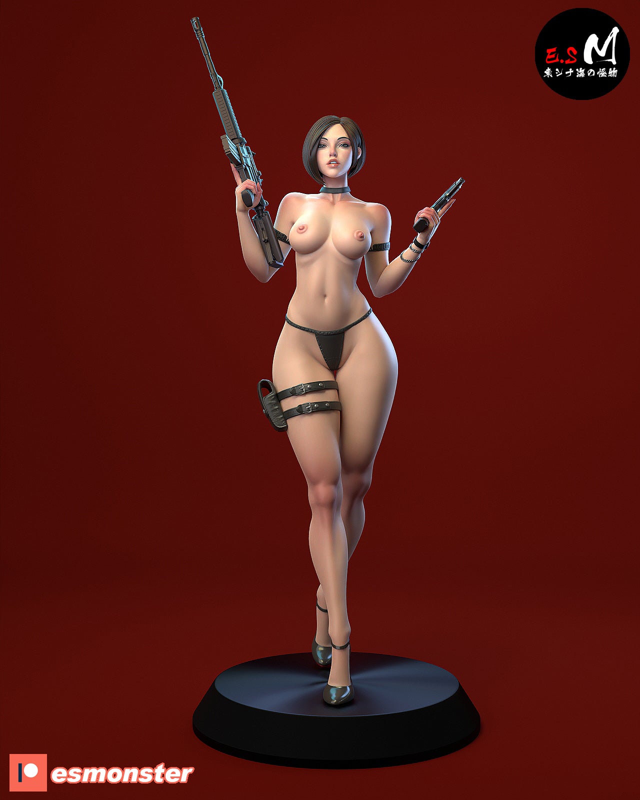 Dressed to Slay Zombies 3d Printed Model Kit NSFW