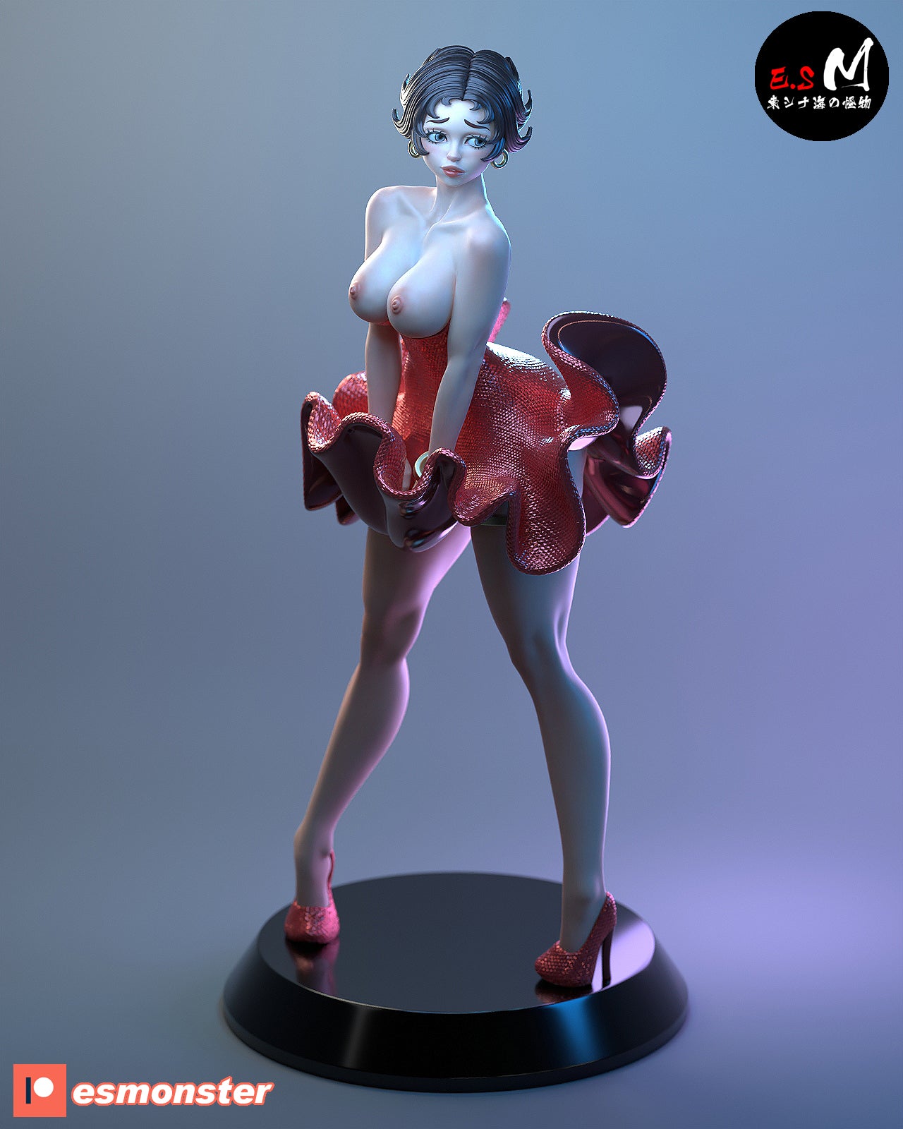 Flapper Pinup 3d Printed Model Kit NSFW