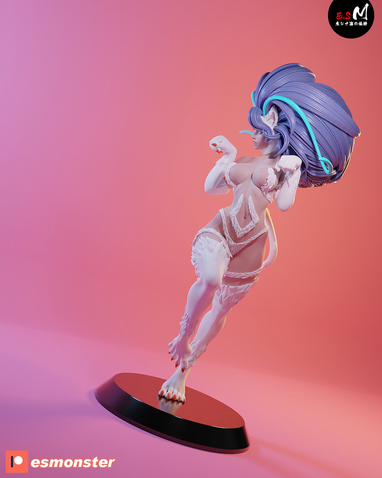 Cat Fighter 3d Printed Model Kit NSFW