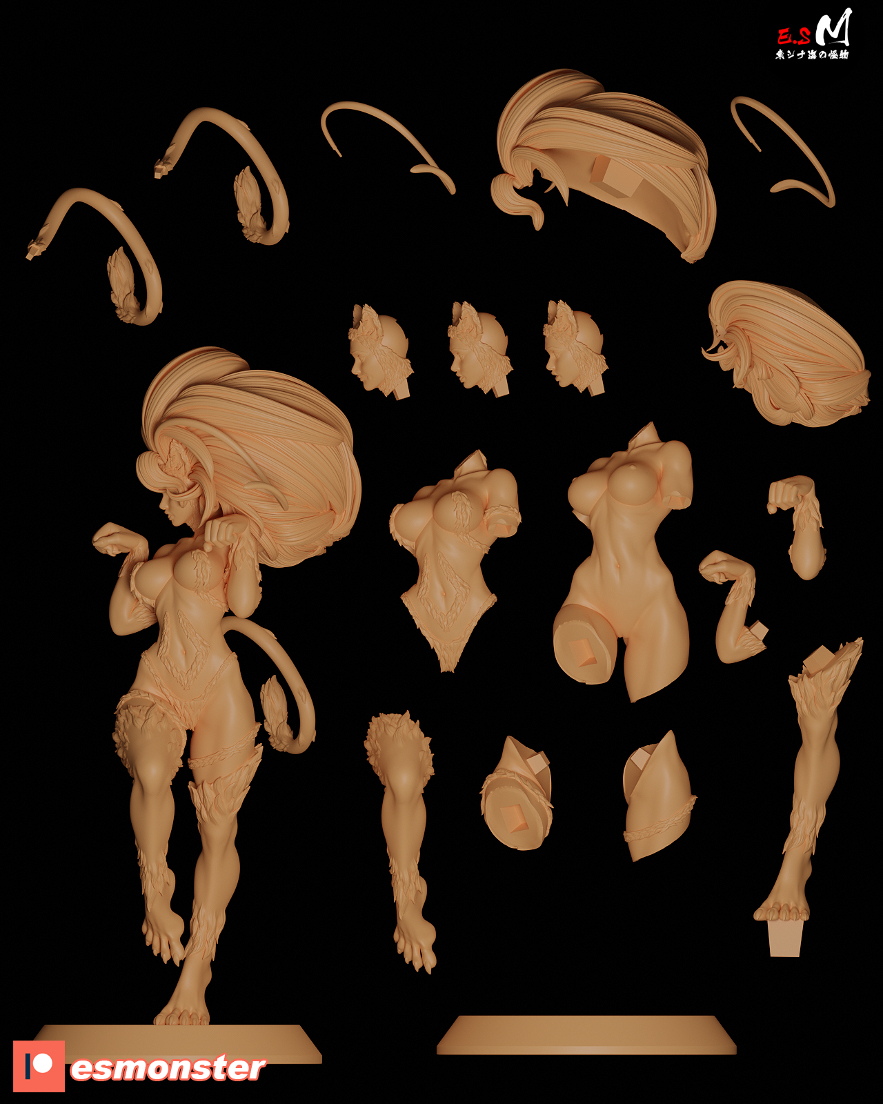 Cat Fighter 3d Printed Model Kit NSFW