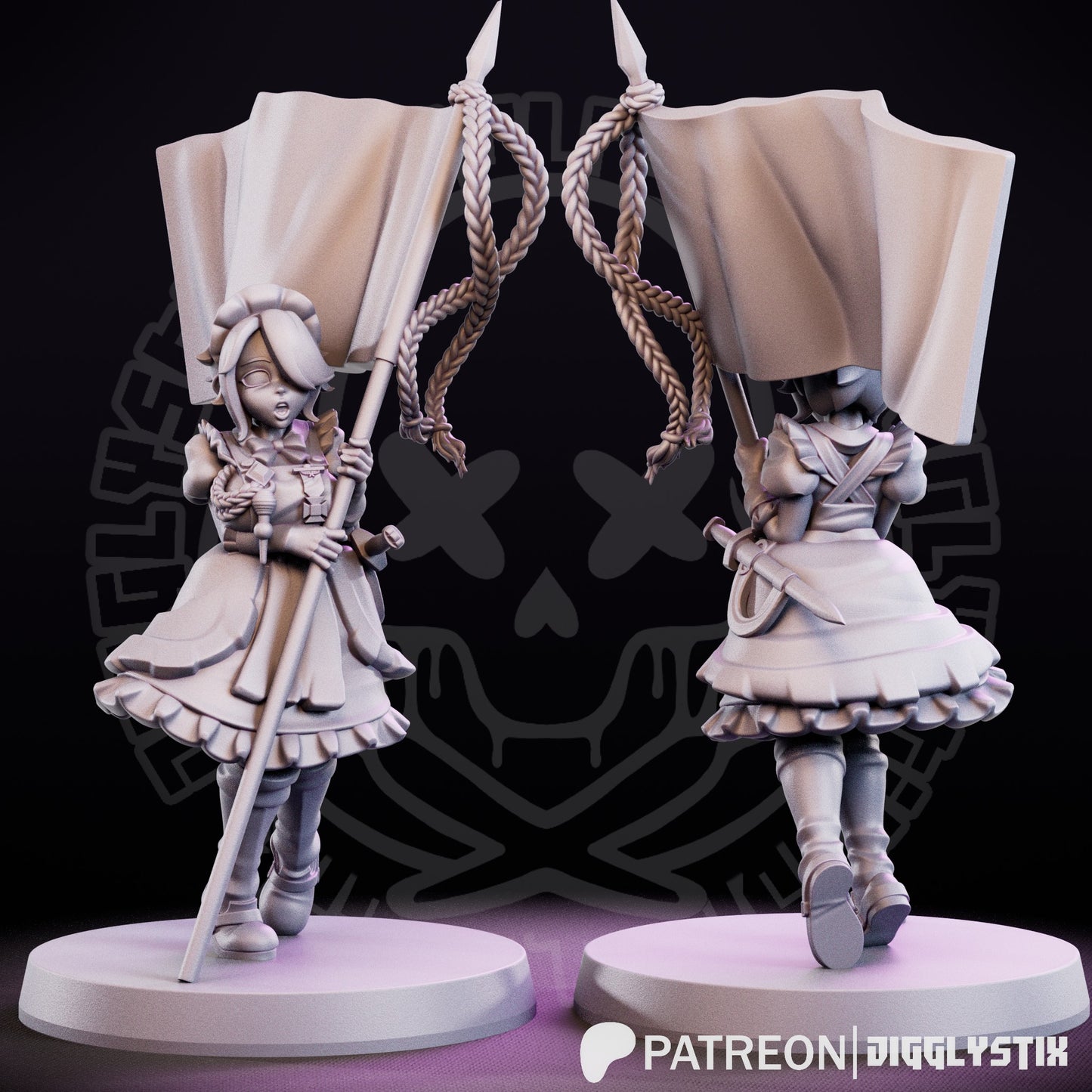 Battle Maids 3d Printed Miniatures