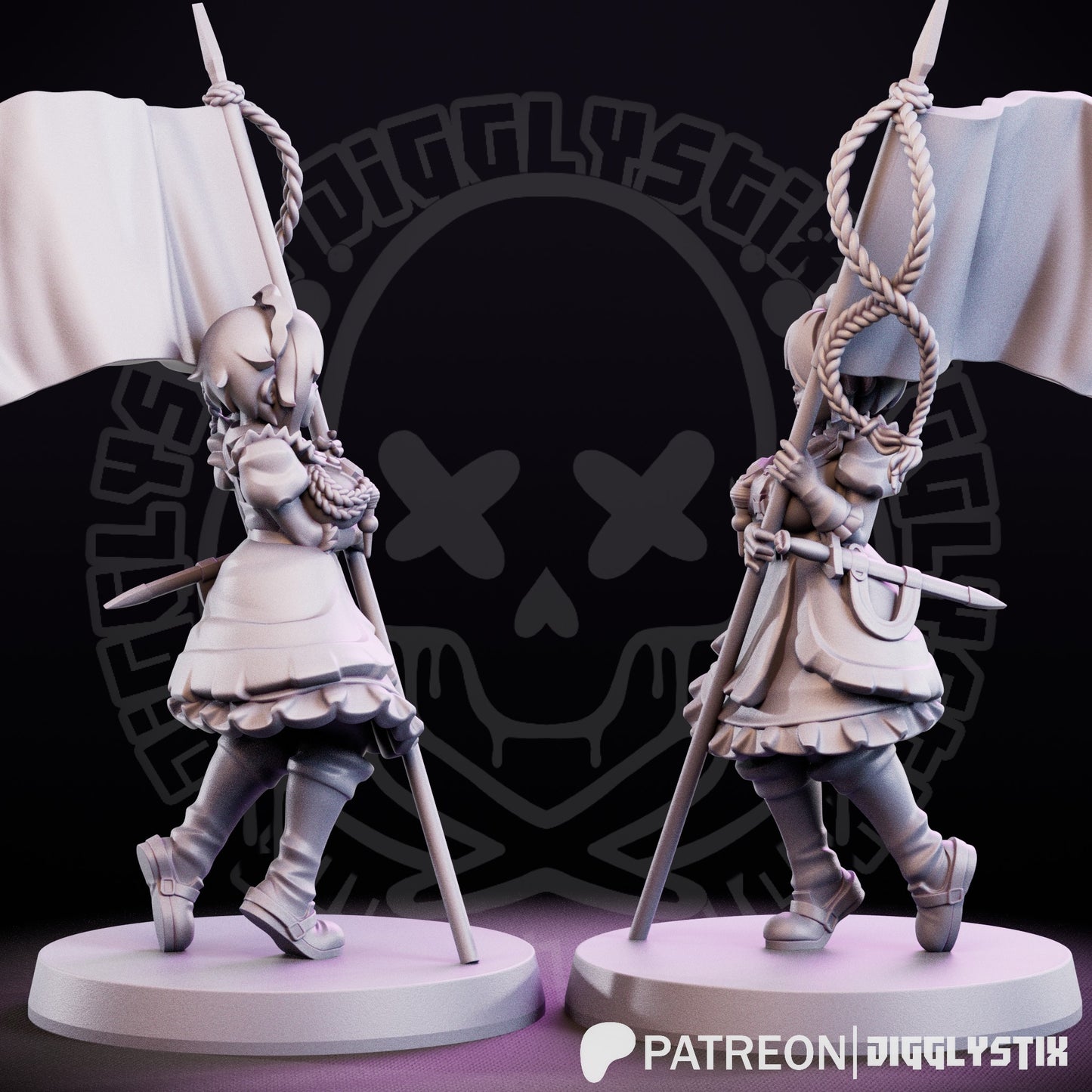 Battle Maids 3d Printed Miniatures