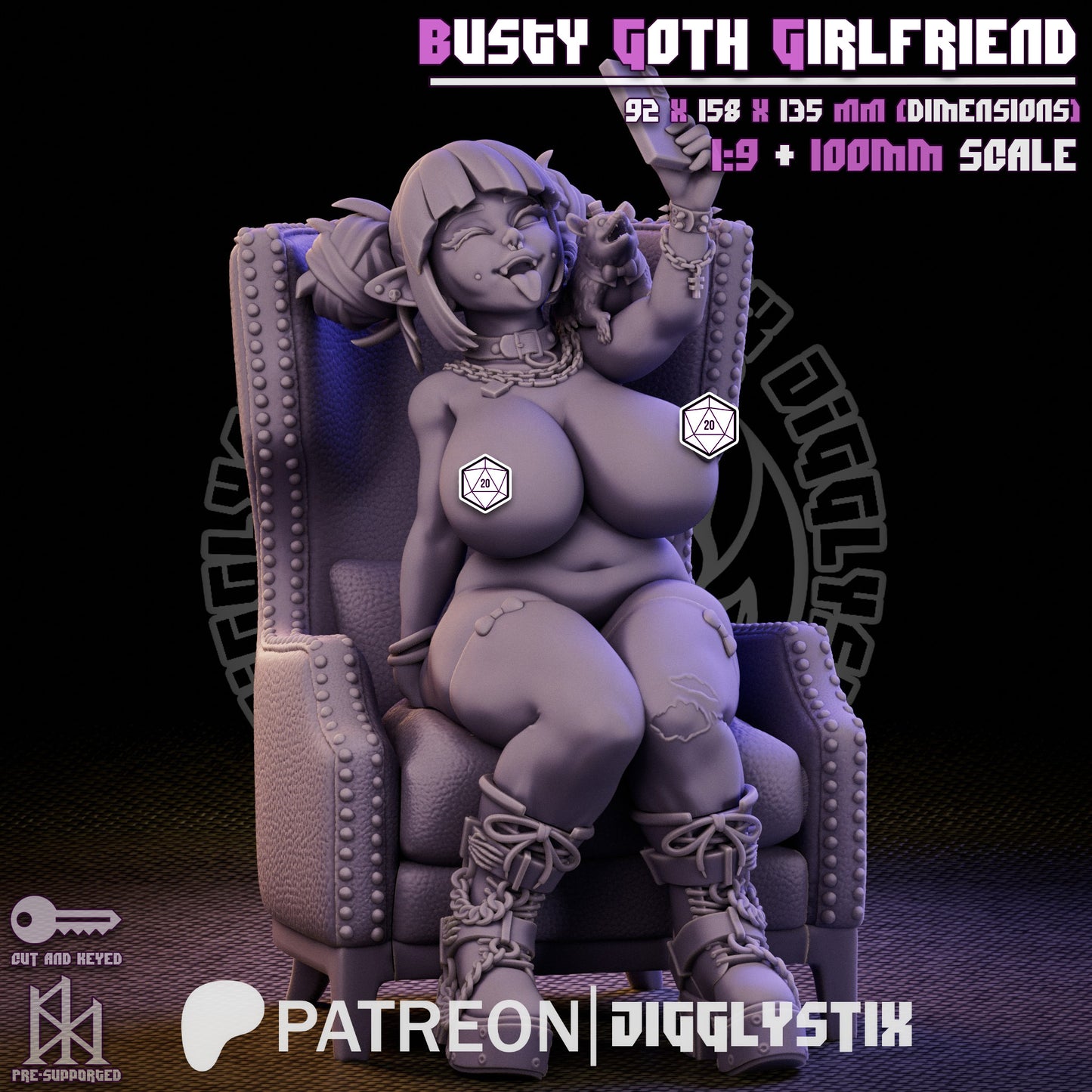 Goth Possum Selfie 3d Printed Model Kit NSFW