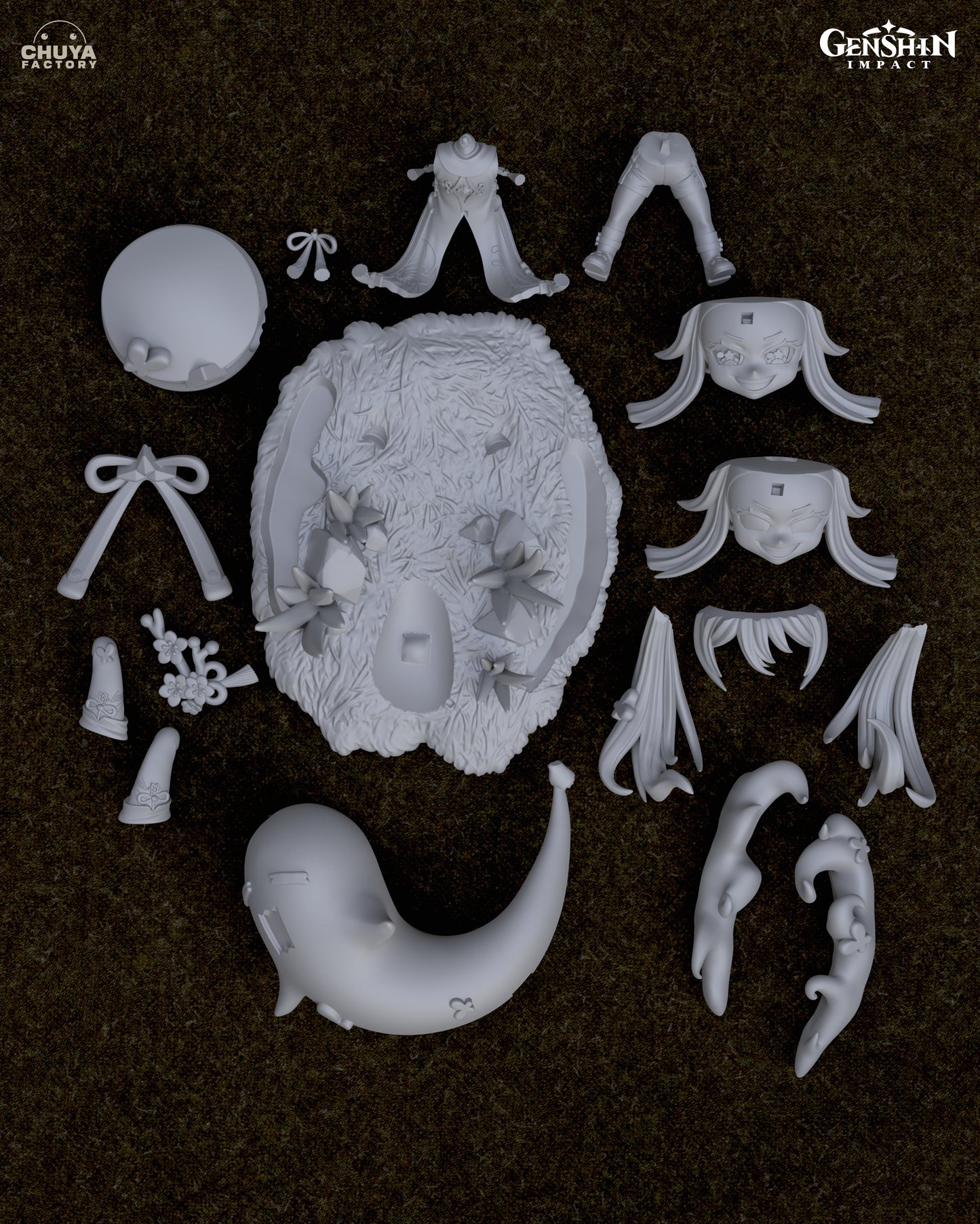 Chibi Hu Tao 3d Printed Model Kit