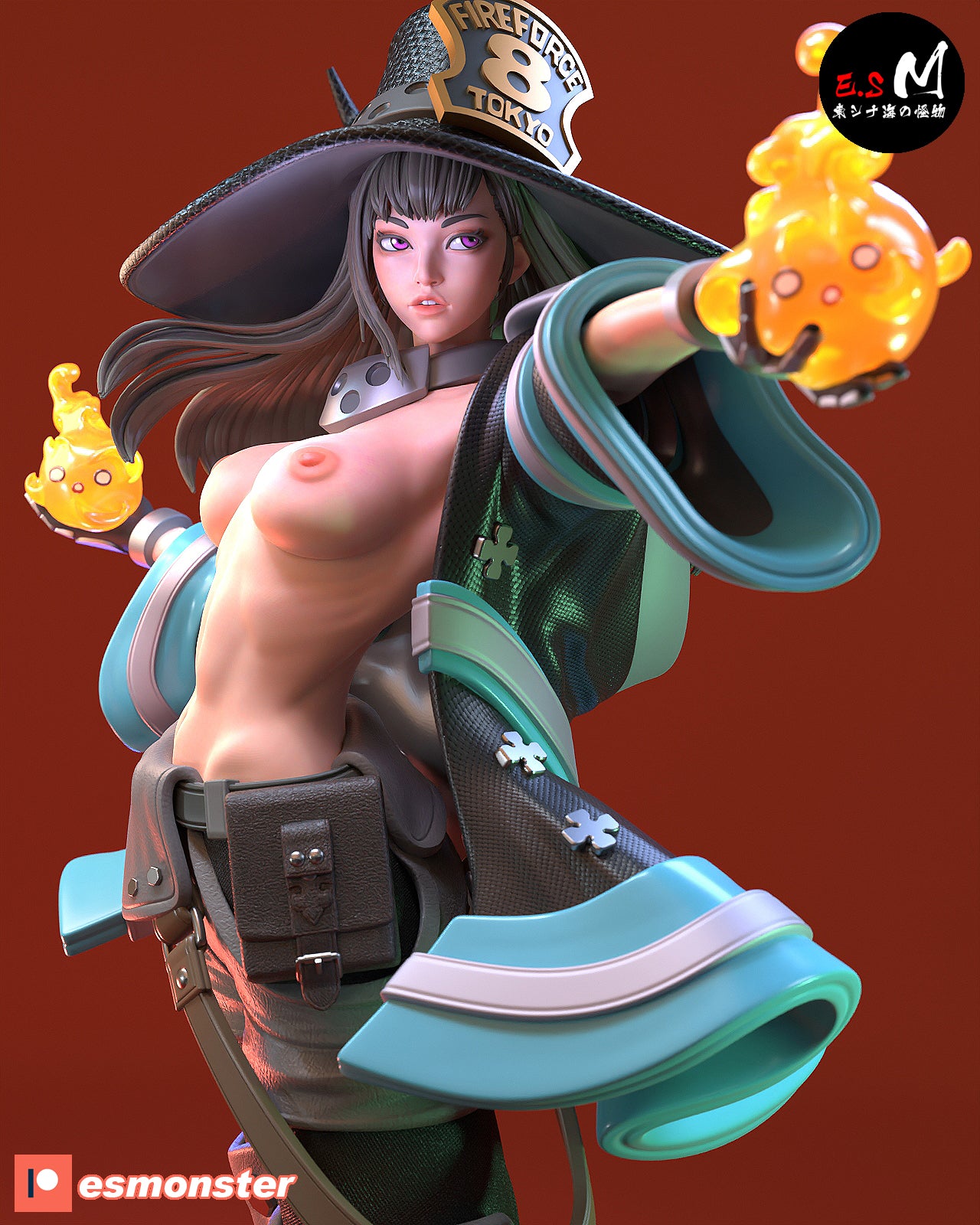 Fire Witch 3d Printed Model Kit NSFW
