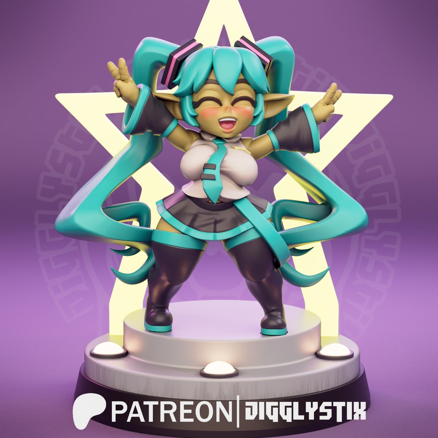 Goblin Girls Cosplayers V2 3d Printed Miniatures