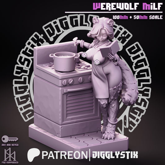 Werewolf Milf 3d Printed Model Kit NSFW