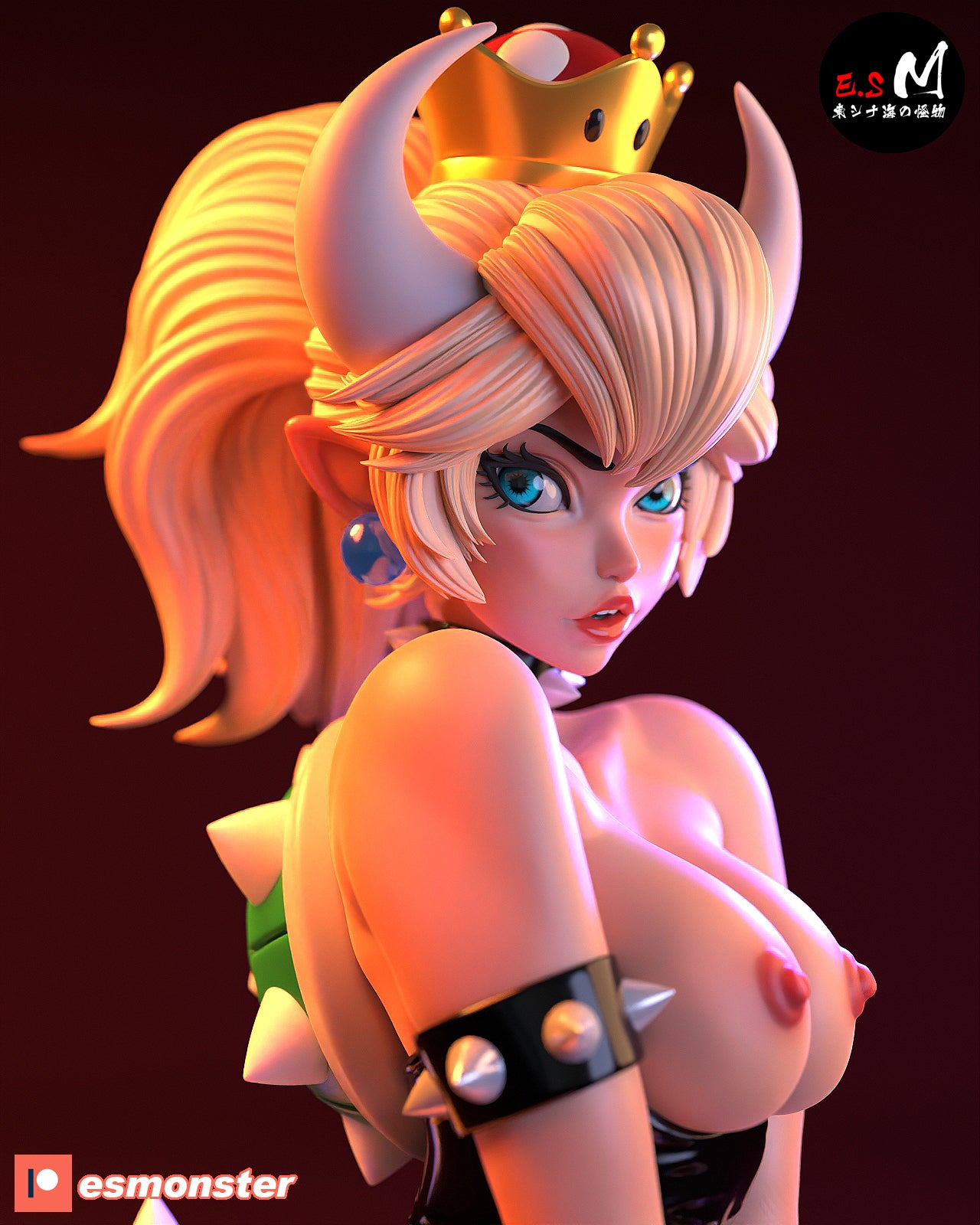 Bowsette 3d Printed Pinup Model Kit NSFW