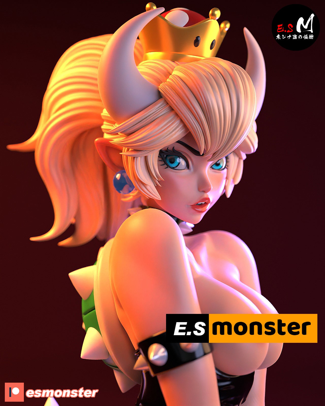 Bowsette 3d Printed Pinup Model Kit NSFW