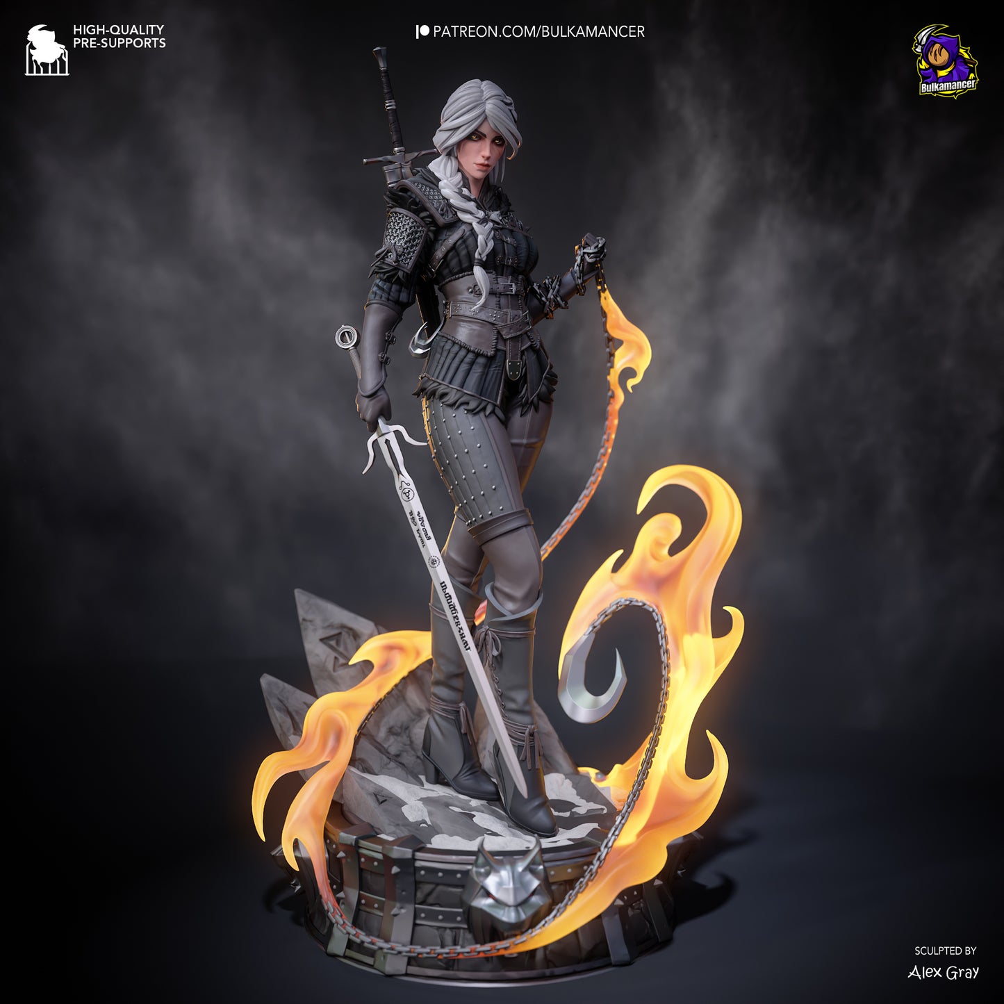 Witcher 4 Ciri 3d Printed Model Kit