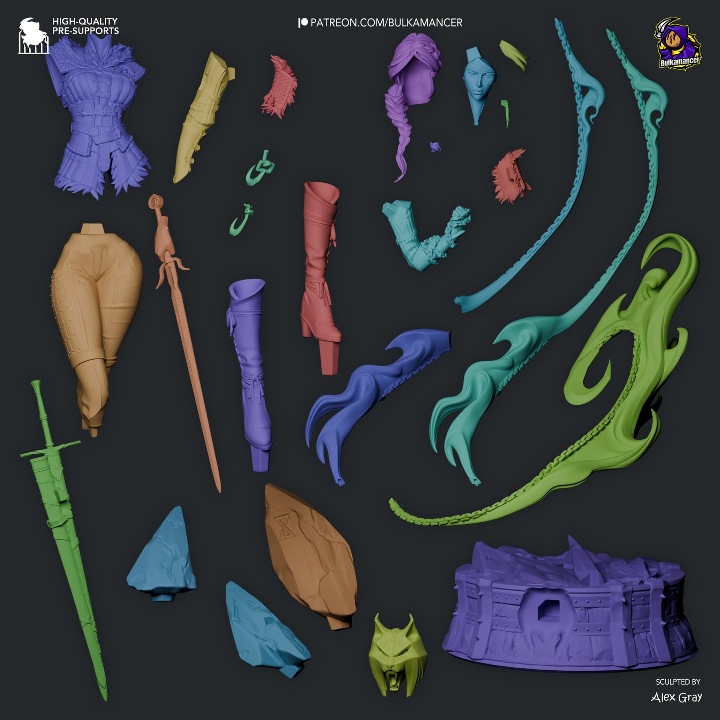 Witcher 4 Ciri 3d Printed Model Kit