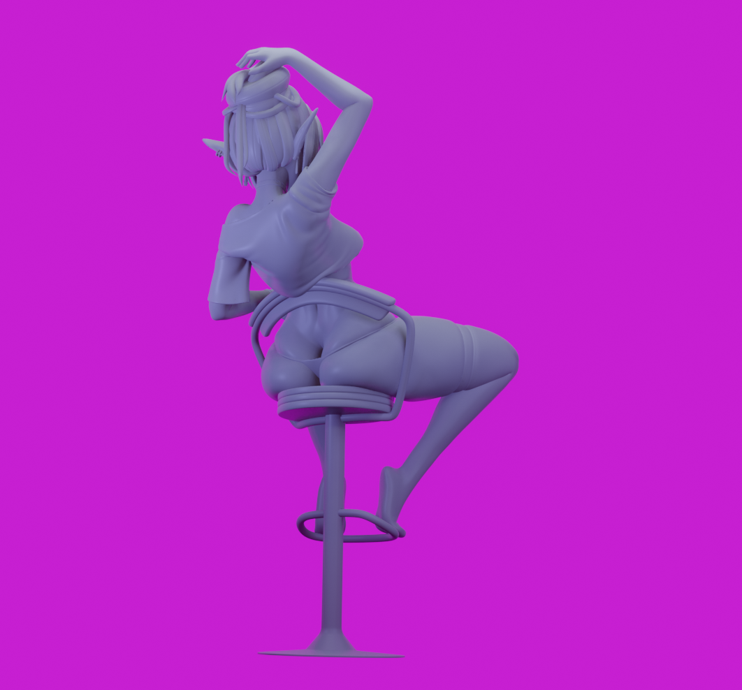 Goth Freiren Pinup 3d Printed Model Kit