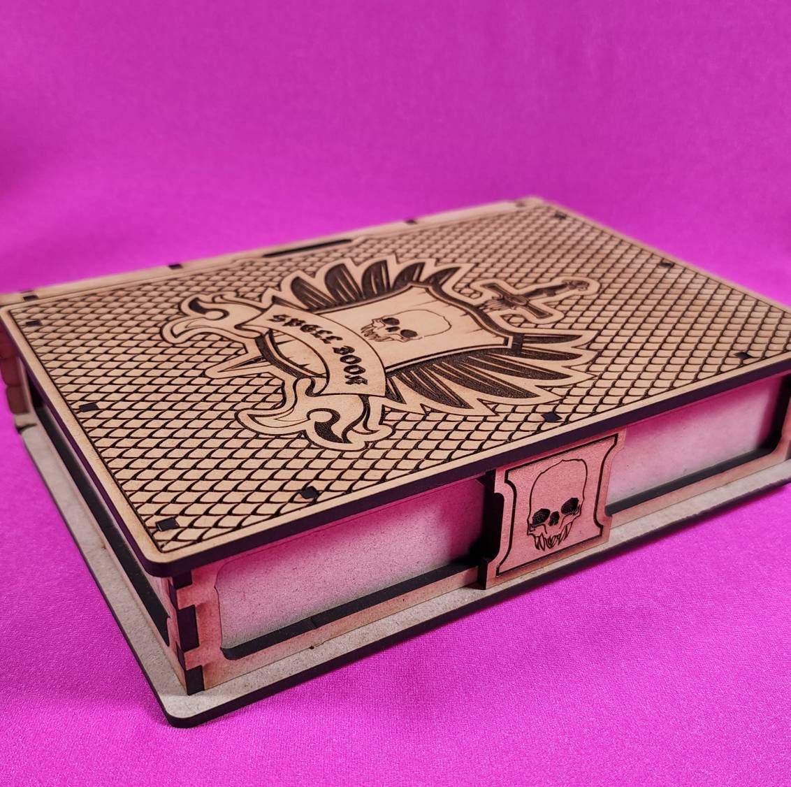 Spell Book Dice and Miniature Box Tabletop Storage