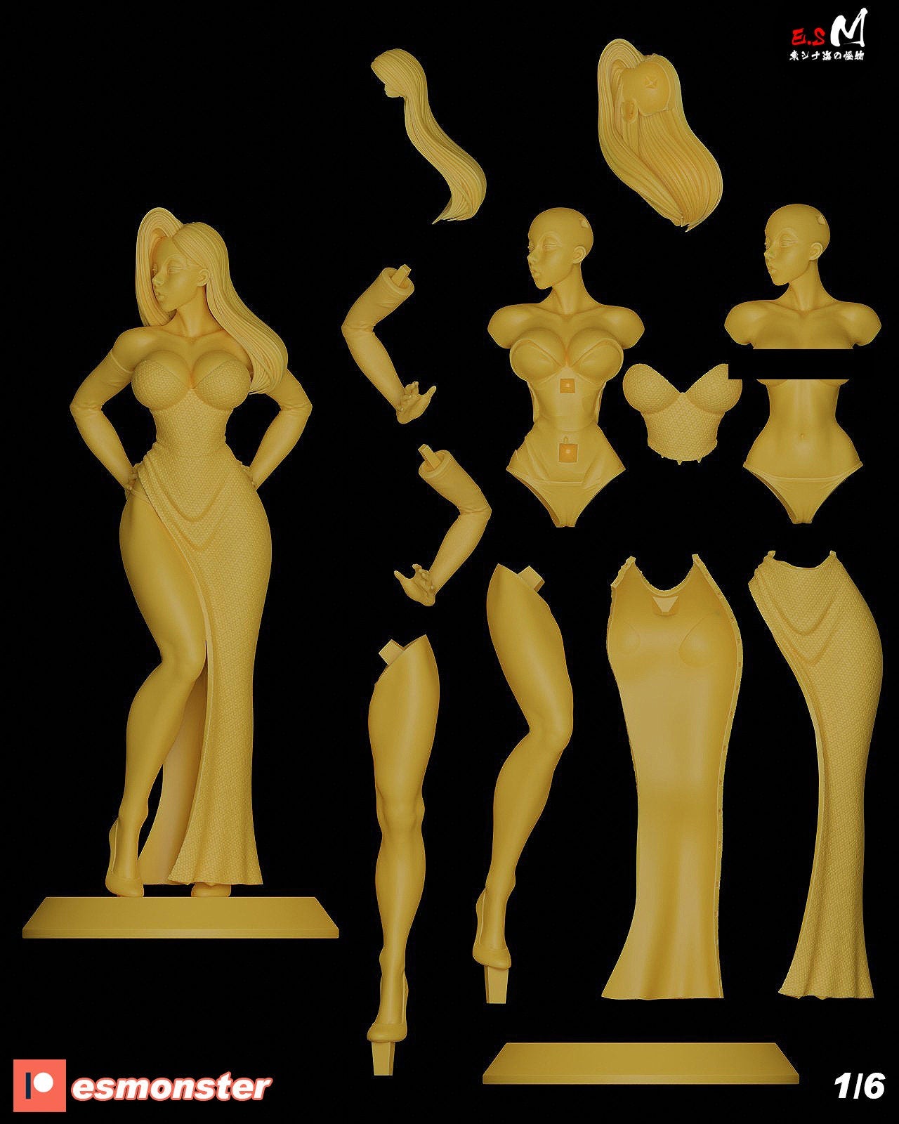 Jessica 3d Printed Model Kit 7 Inch