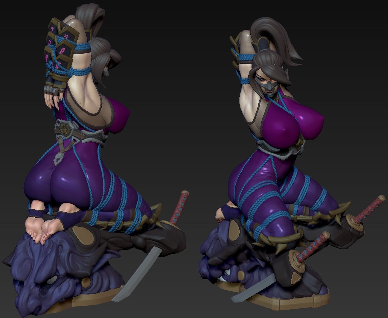 Shibari Ninja 3d Printed Model