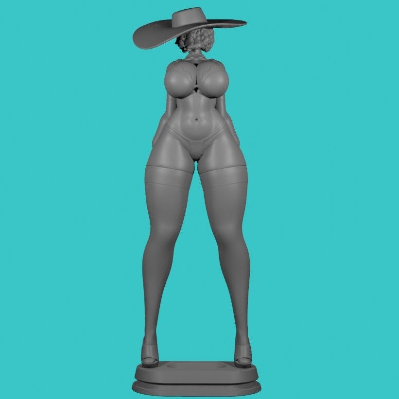 Big Lady Pinup 3d Printed Model Kit