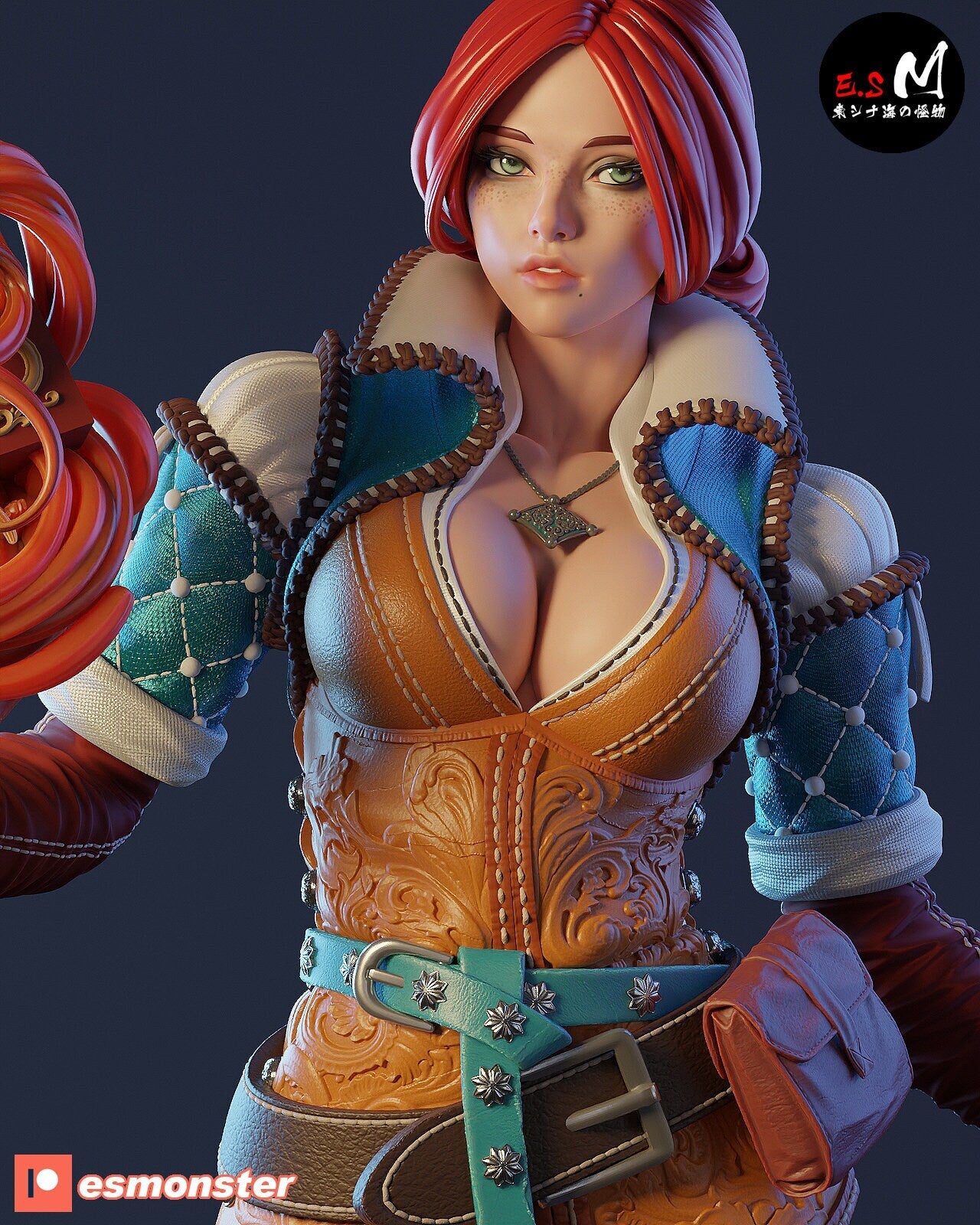 Red Hair Mage 3d Printed Model Kit