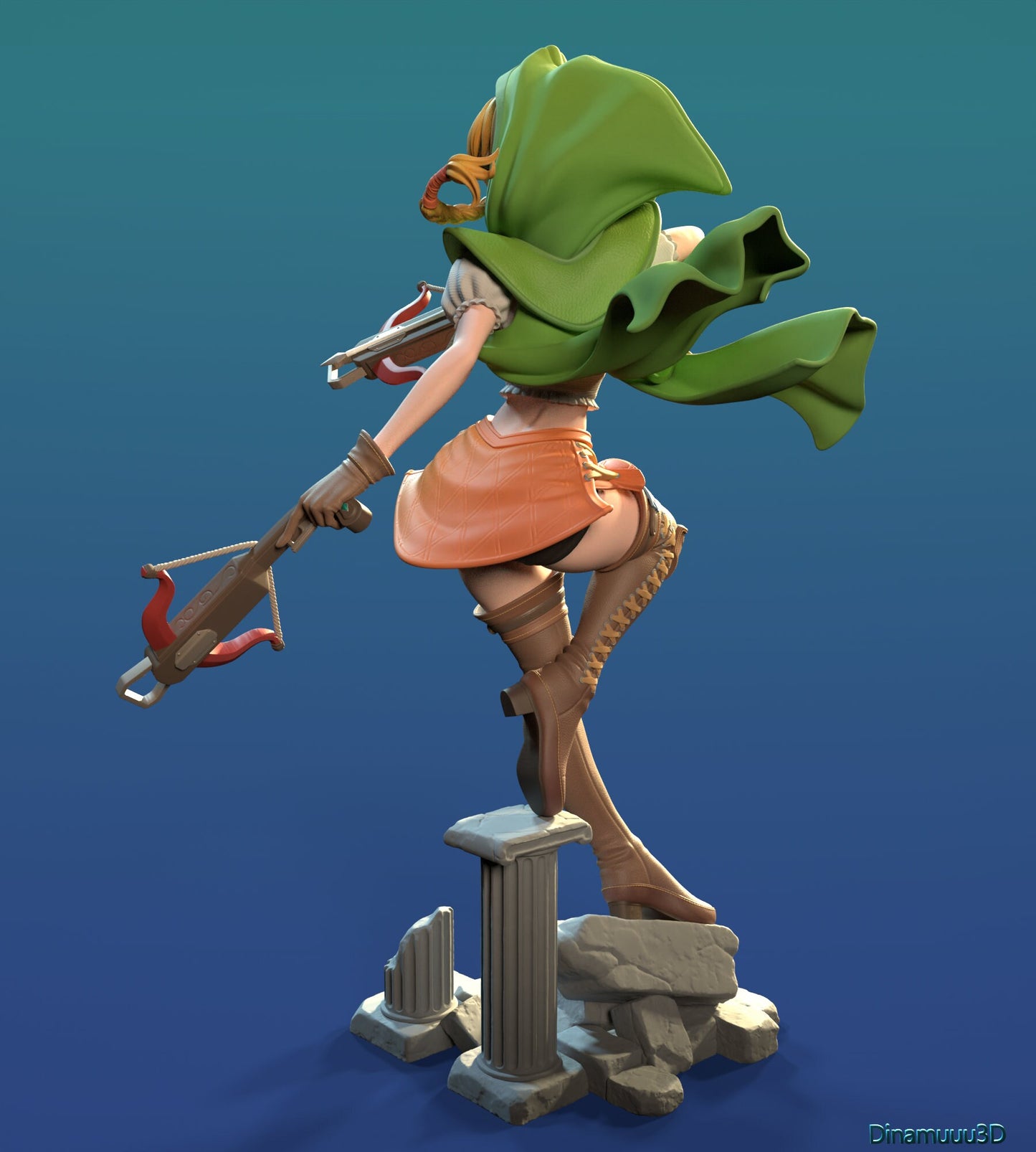 Crossbow Elf 3d Printed Model Kit