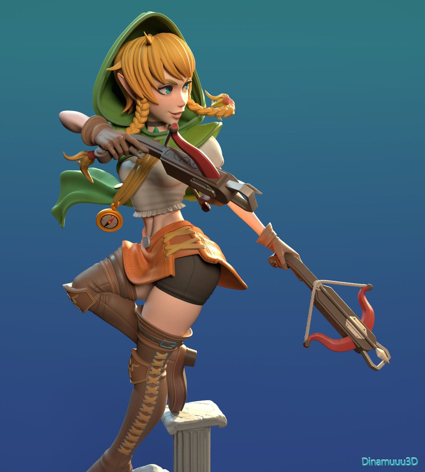 Crossbow Elf 3d Printed Model Kit