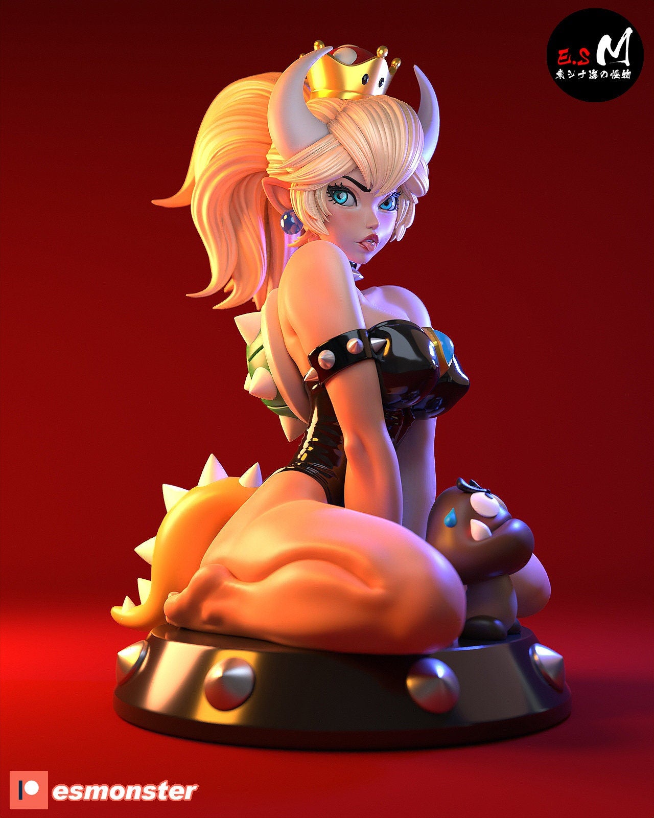 Bowsette 3d Printed Pinup Model Kit