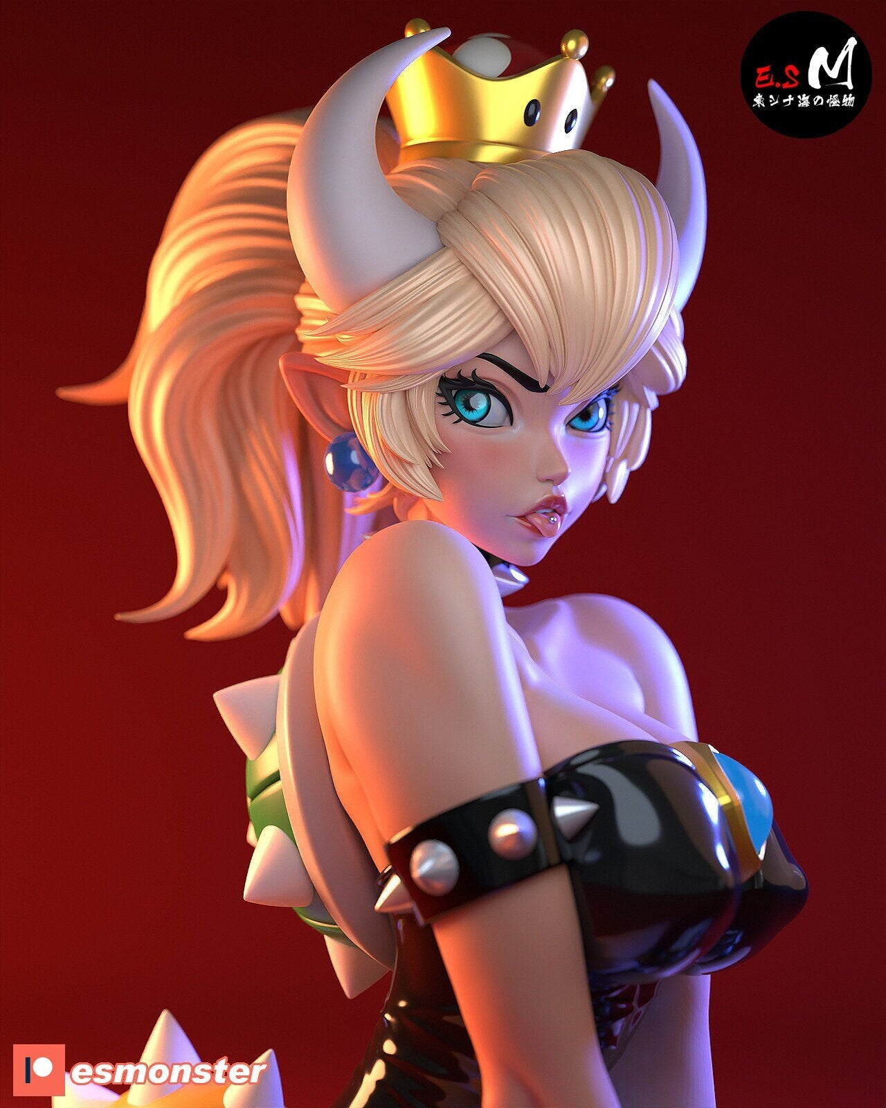 Bowsette 3d Printed Pinup Model Kit