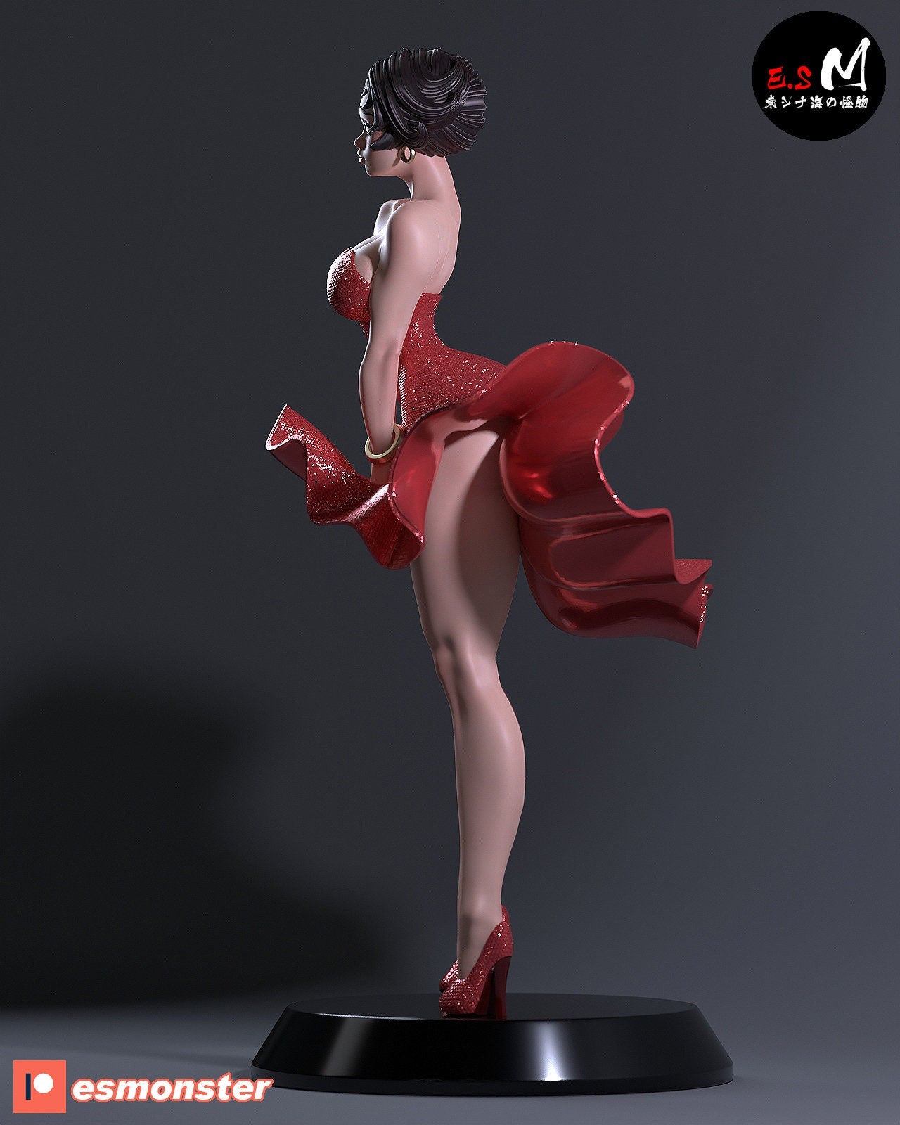 Flapper Pinup 3d Printed Model Kit