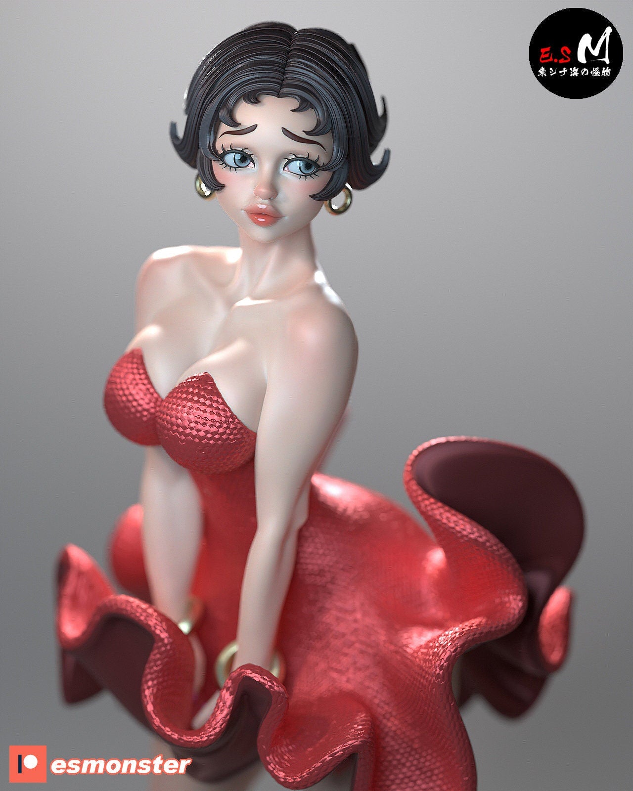 Flapper Pinup 3d Printed Model Kit