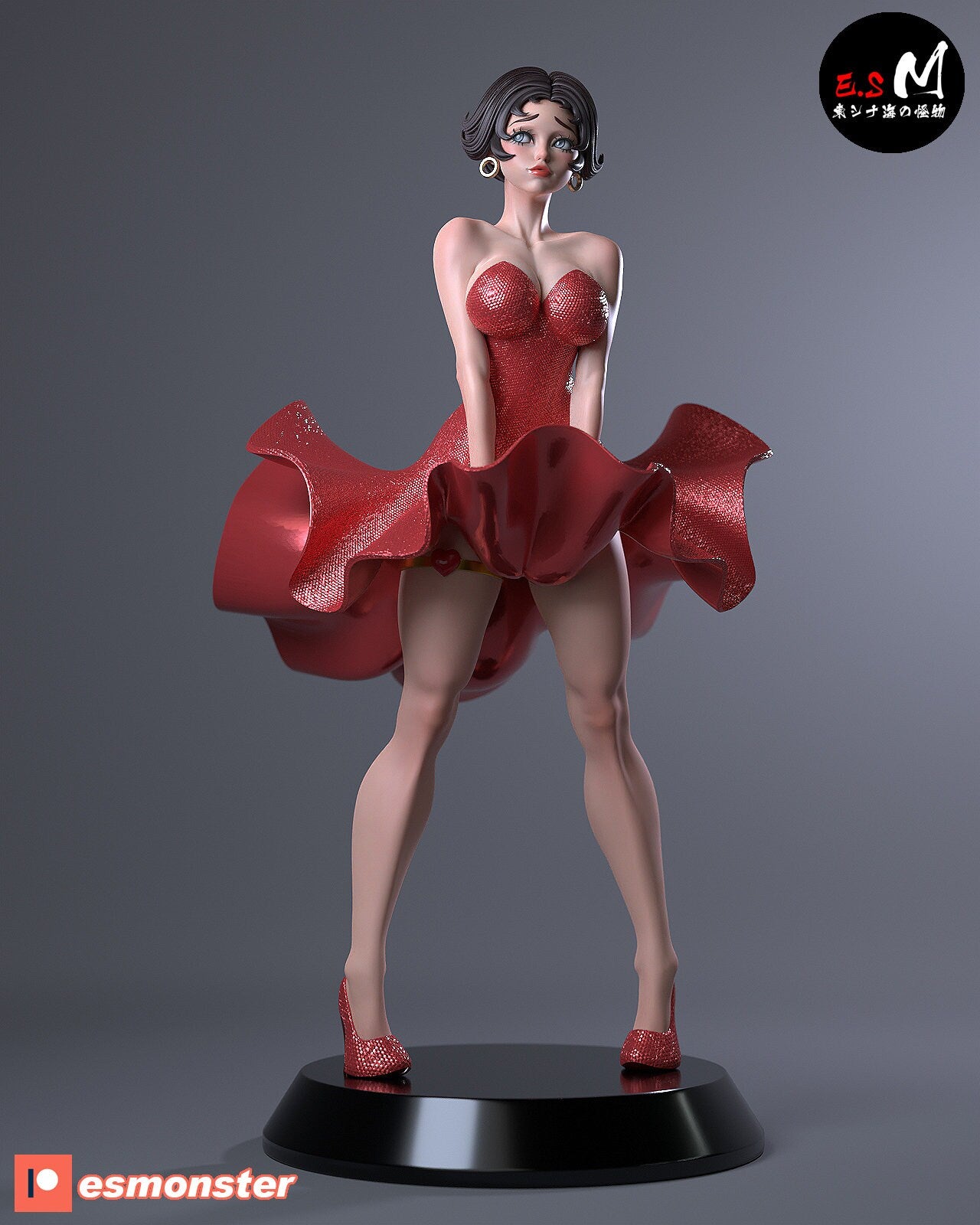 Flapper Pinup 3d Printed Model Kit