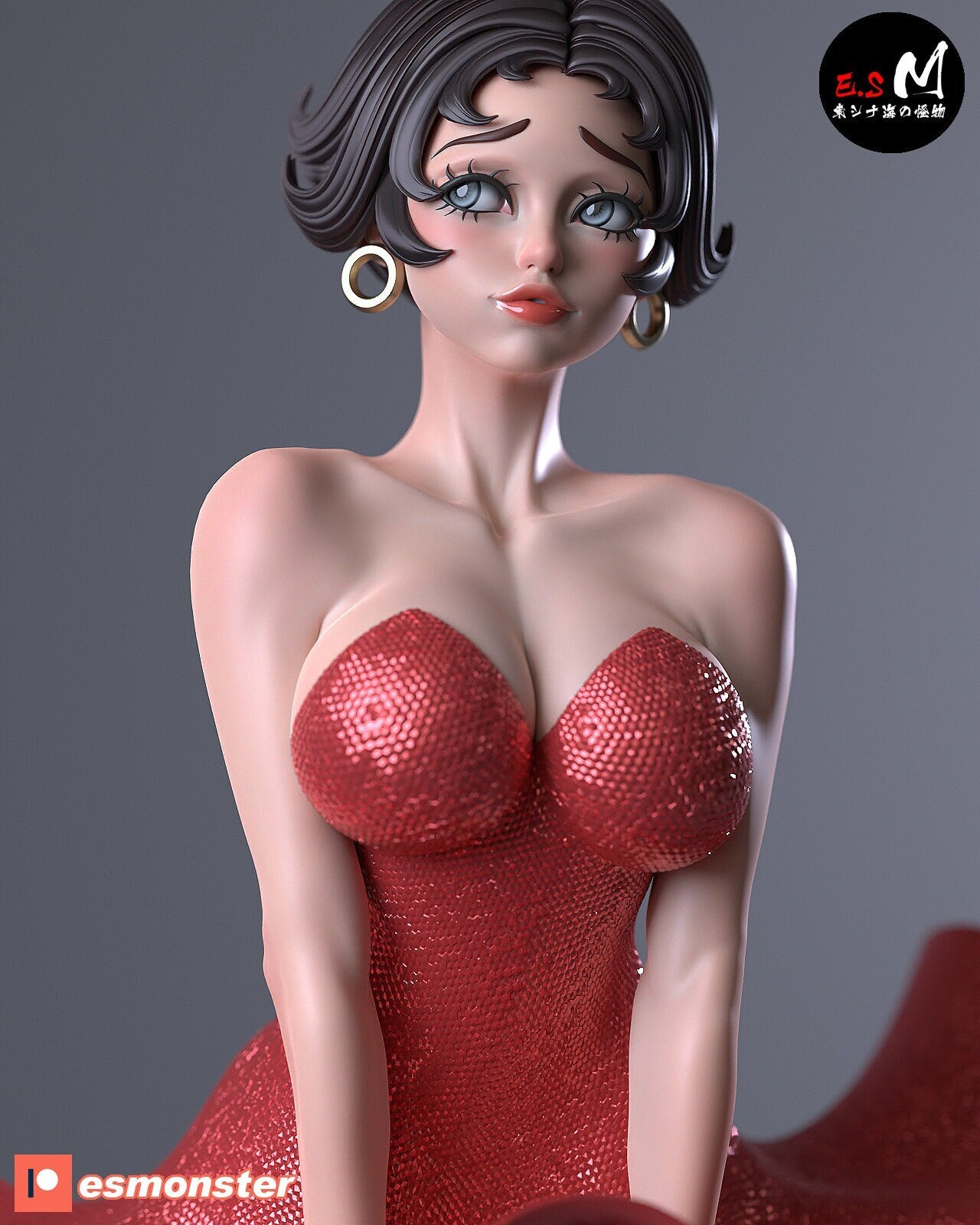 Flapper Pinup 3d Printed Model Kit