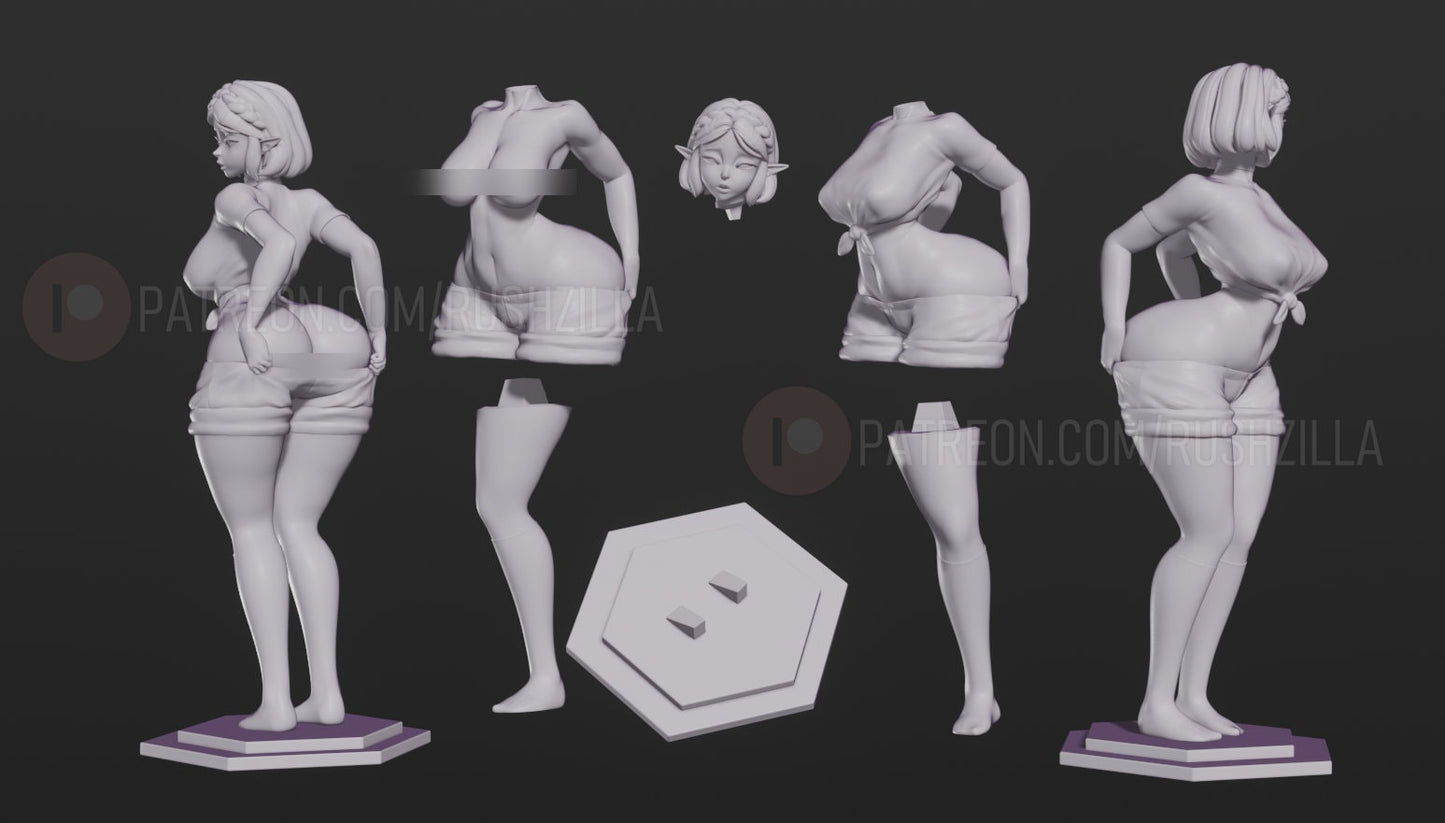 Dressing Elf Pinup 3d Printed Model Kit