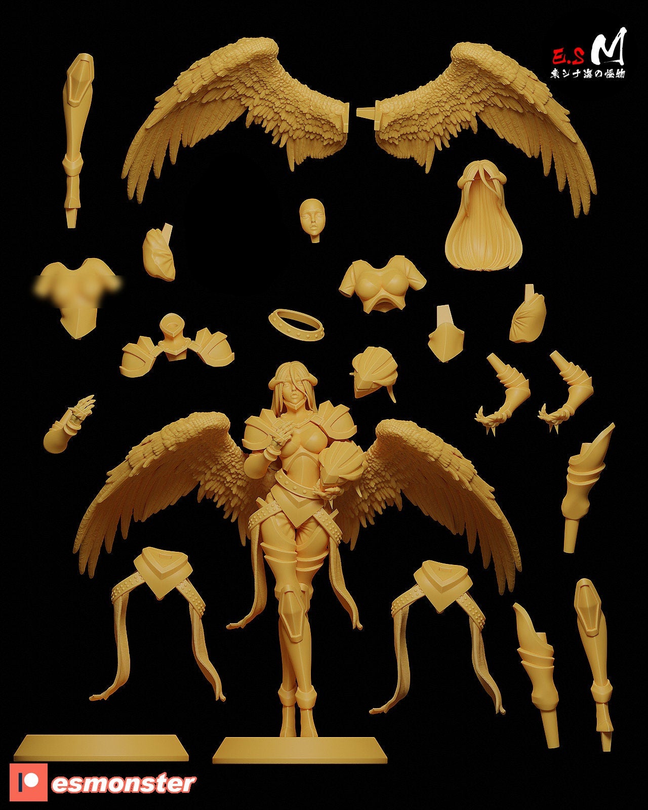 Armored Succubus 3d Printed Model Kit