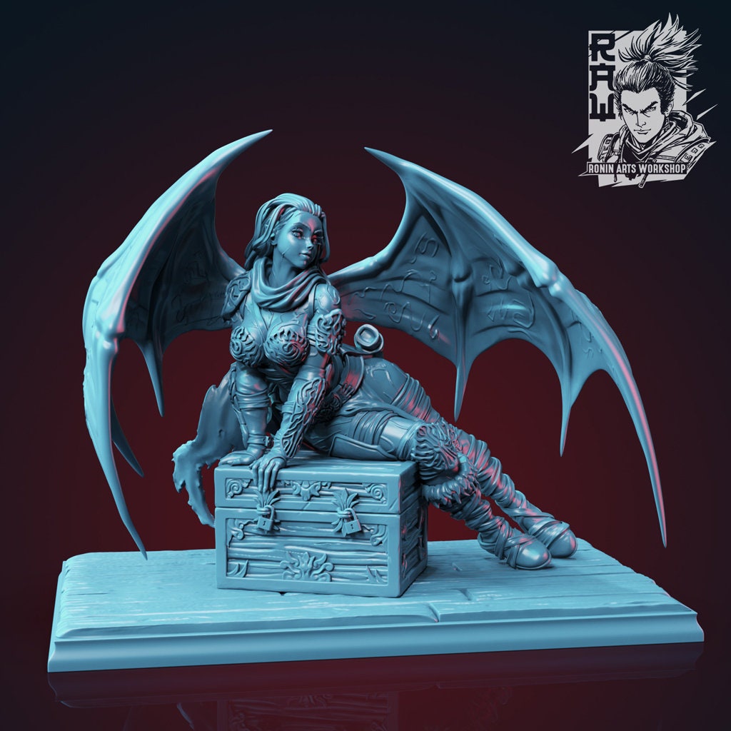 Barbarian Succubus Pinup 3d Printed Model Kit