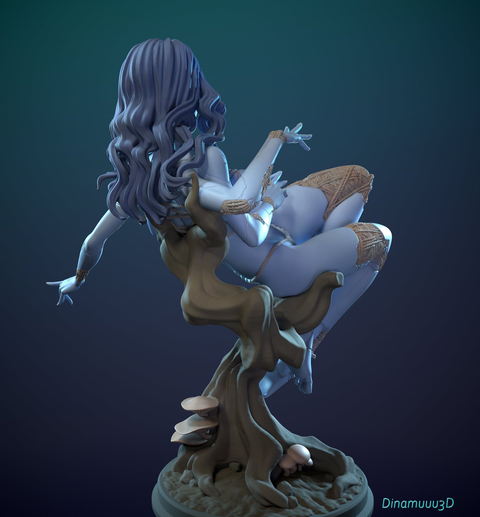 Ice Witch Shibari Pinup 3d Printed Model Kit