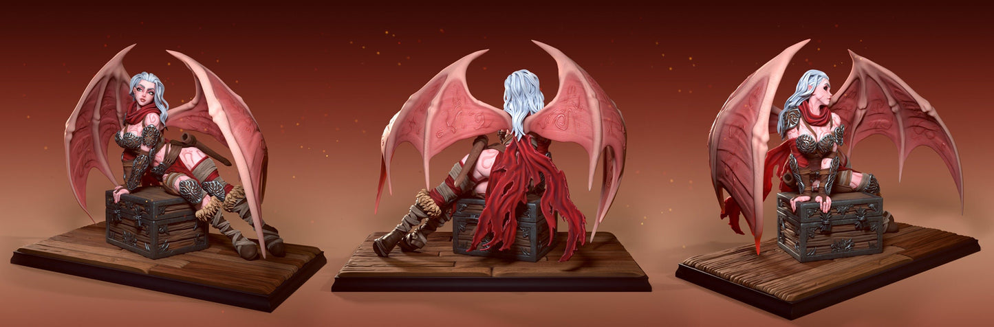 Barbarian Succubus Pinup 3d Printed Model Kit