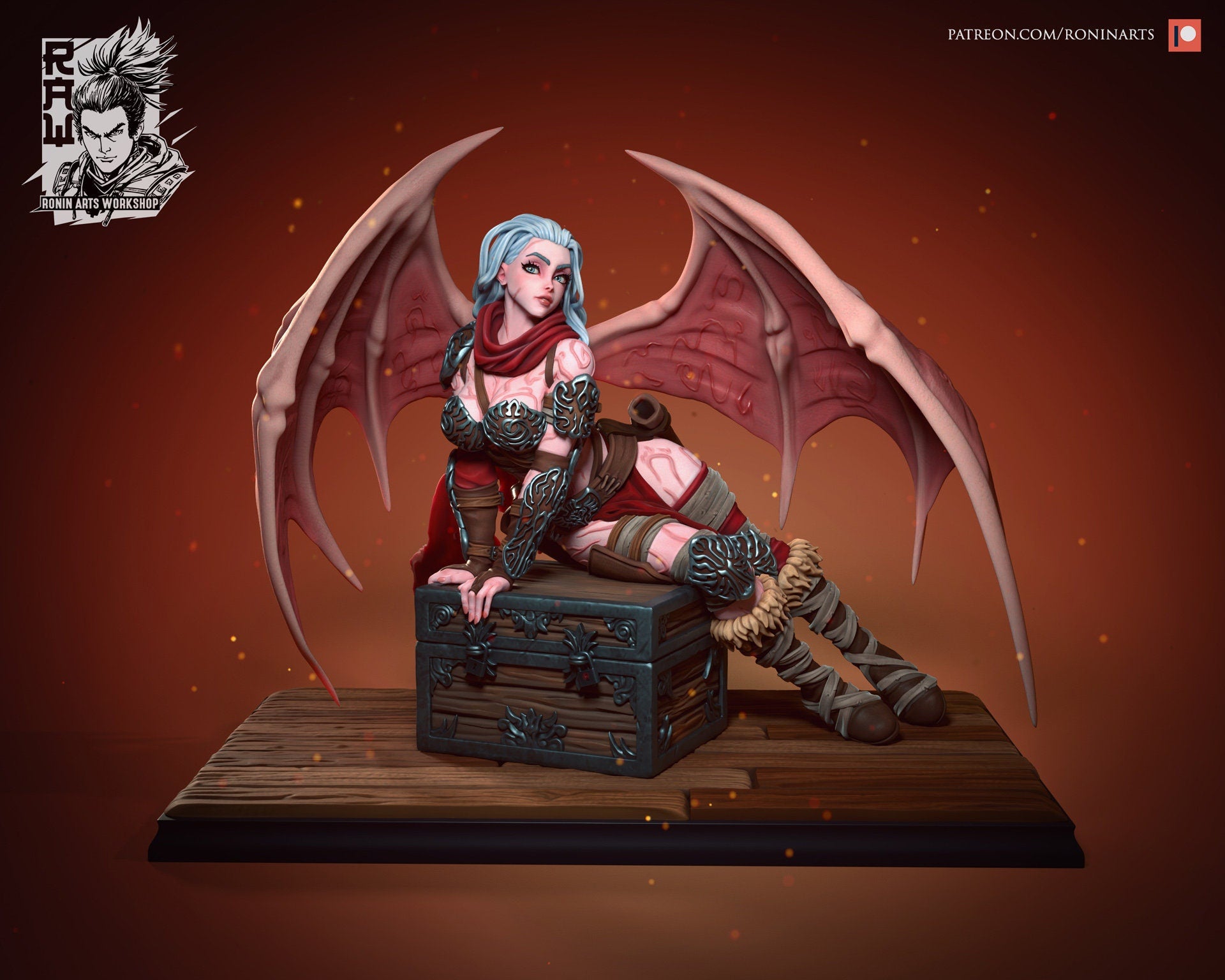 Barbarian Succubus Pinup 3d Printed Model Kit